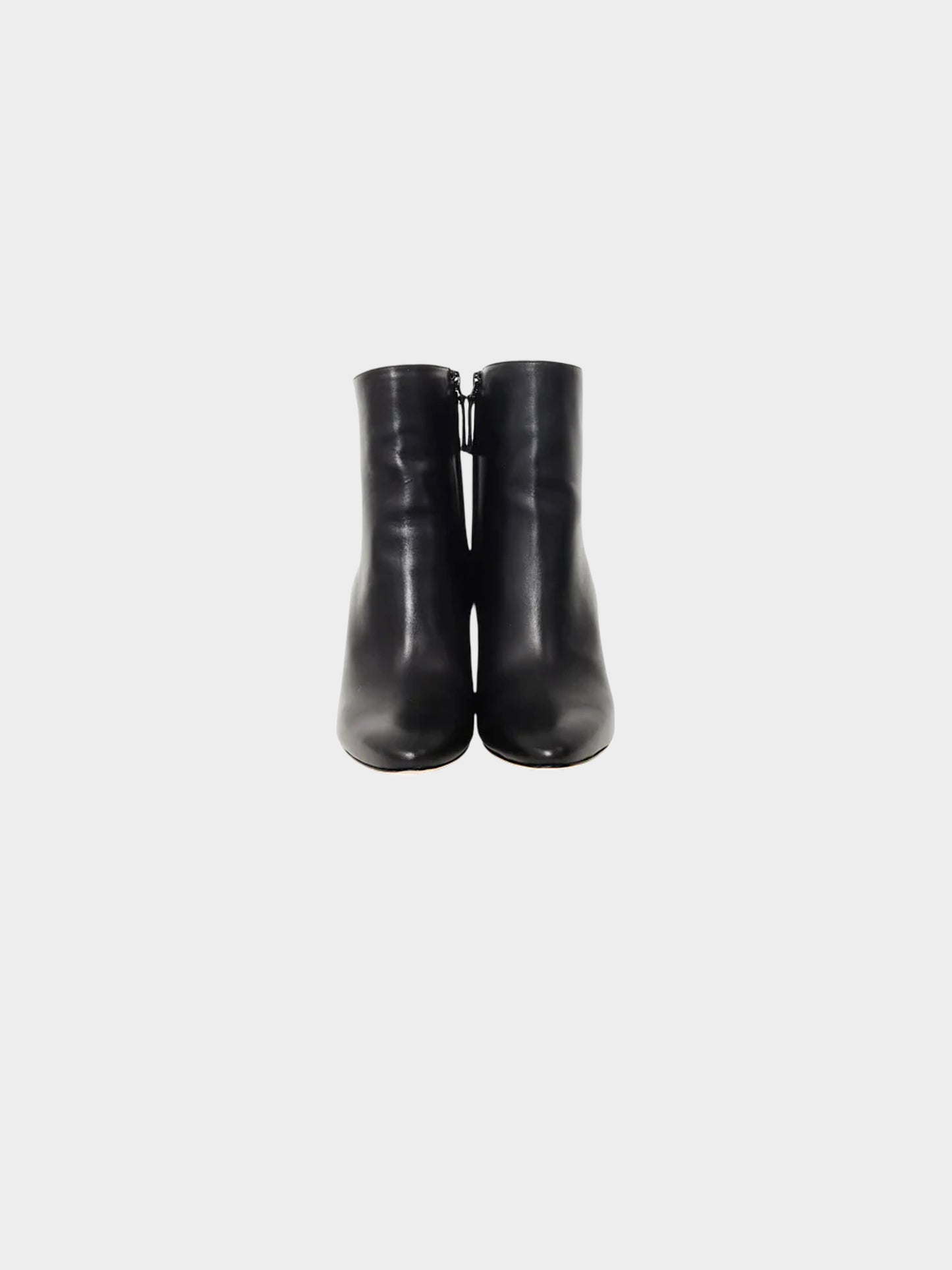 Manolo Blahnik 2020s Black Leather Insopo Ankle Bootie