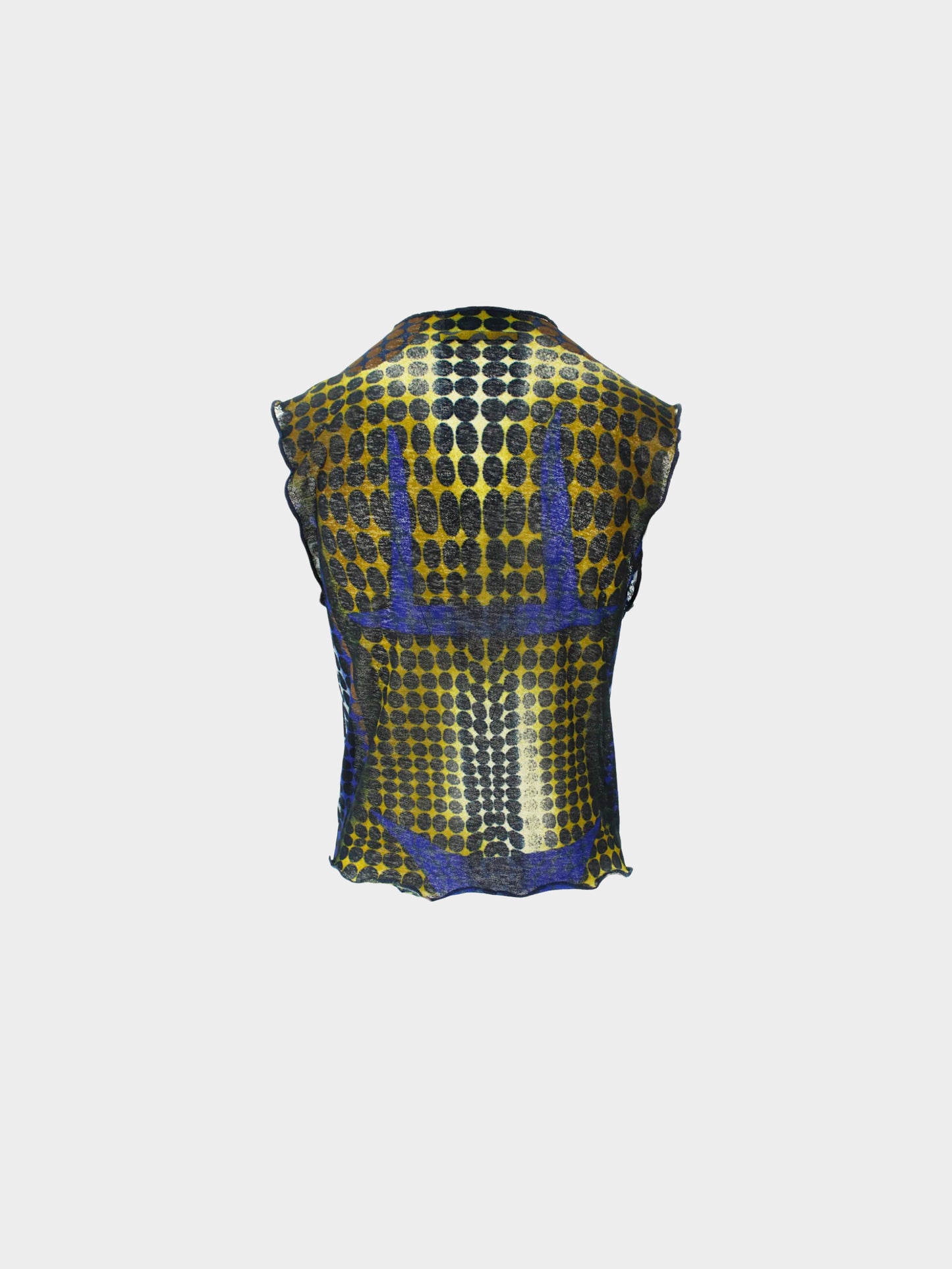 Jean Paul Gaultier AW 1995 Men's Cyber Dots Trompe L’oeil Sheer Vest