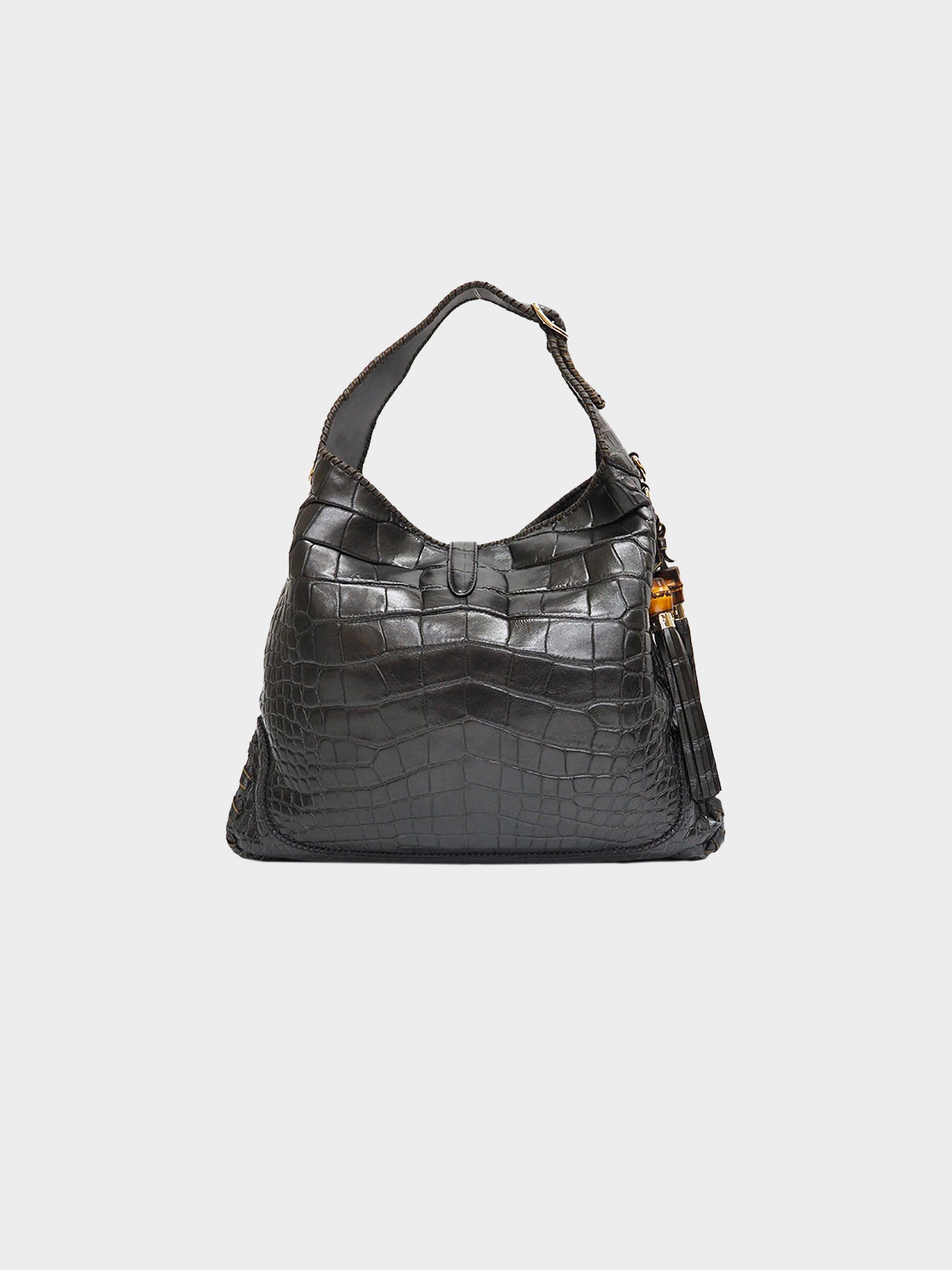 Gucci 2011 1921 Collection Black Crocodile Leather Bag