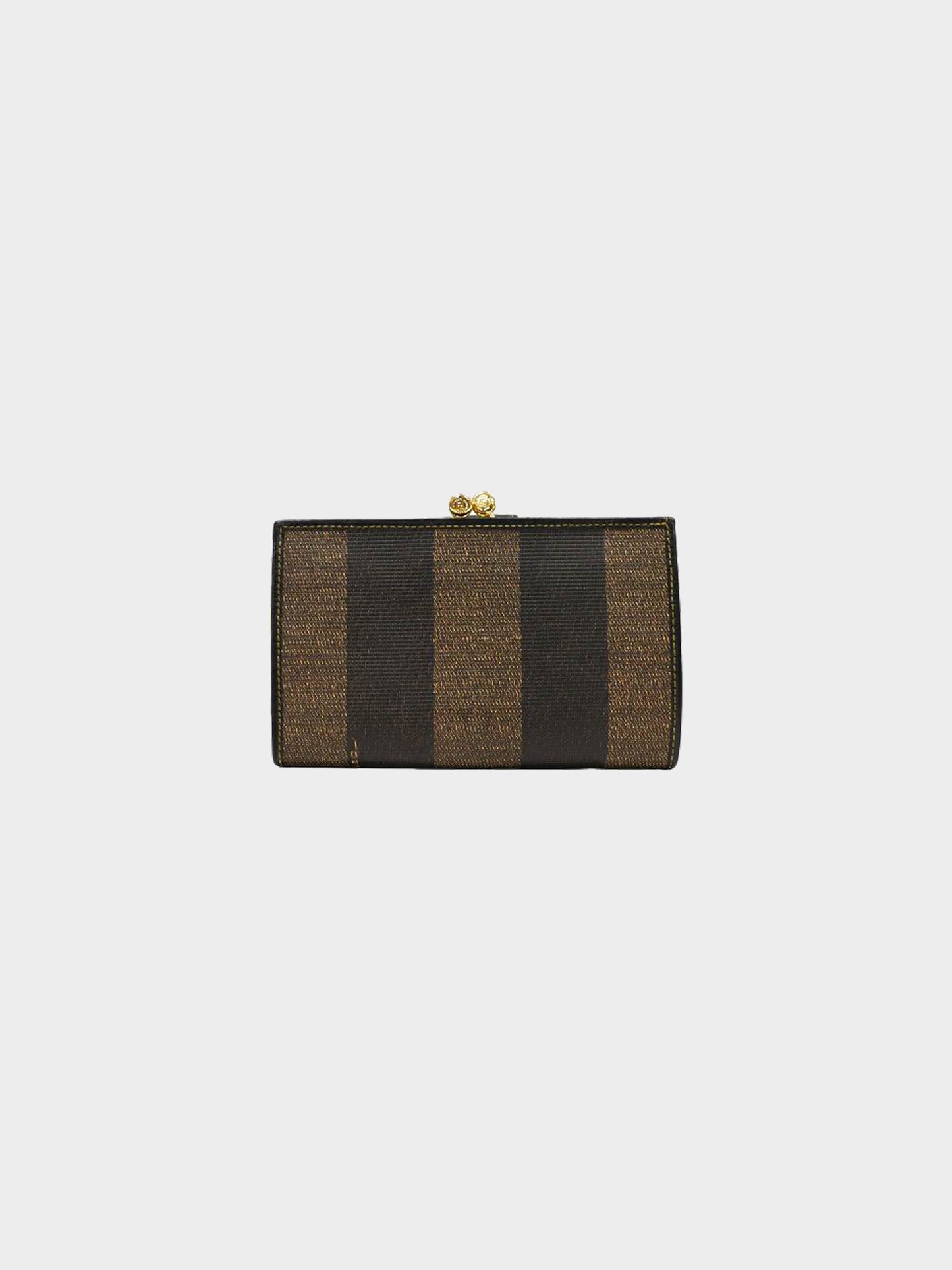 Fendi 1990s Pecan Coated Canvas Wallet