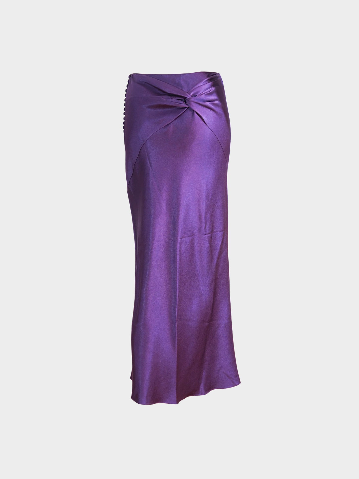 John Galliano SS 2000 Purple Acetate Maxi Skirt