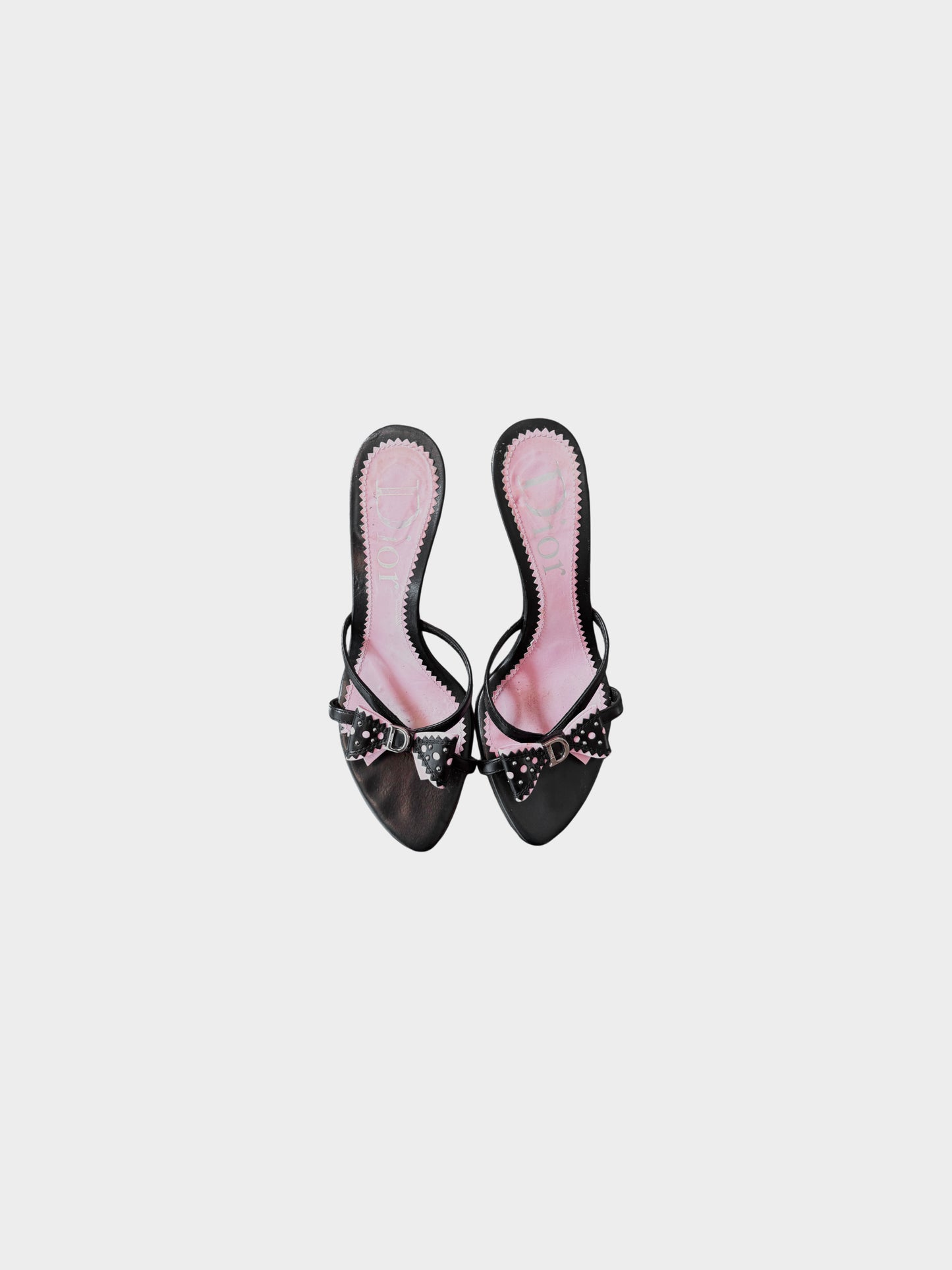 Christian Dior 2000s Black Leather Bow Heels