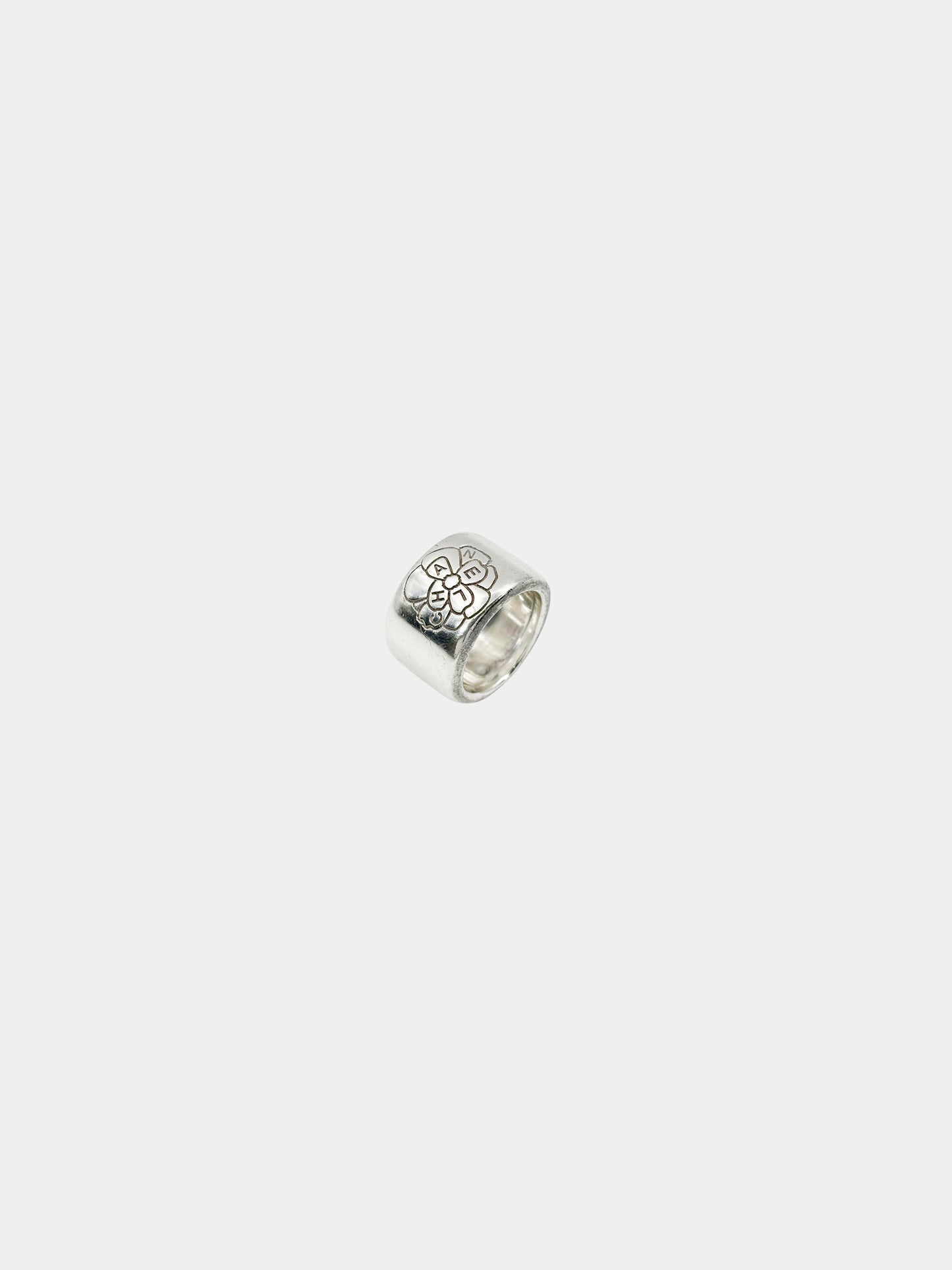 Chanel 2010s 925 Silver Camellia Ring