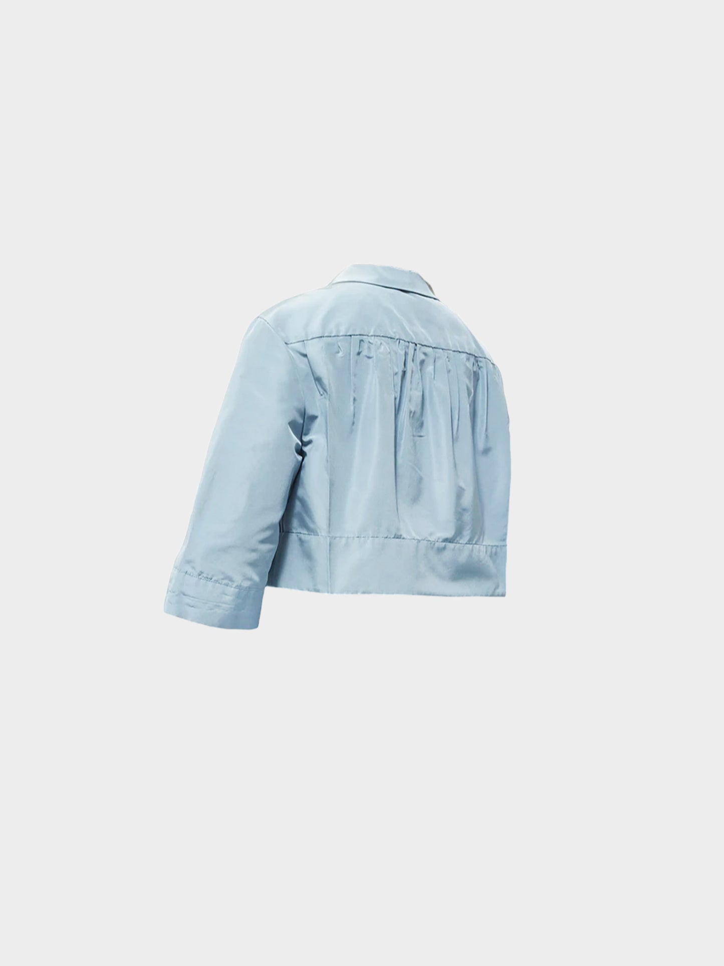 Prada 2020s Light Blue Nylon Cropped Jacket