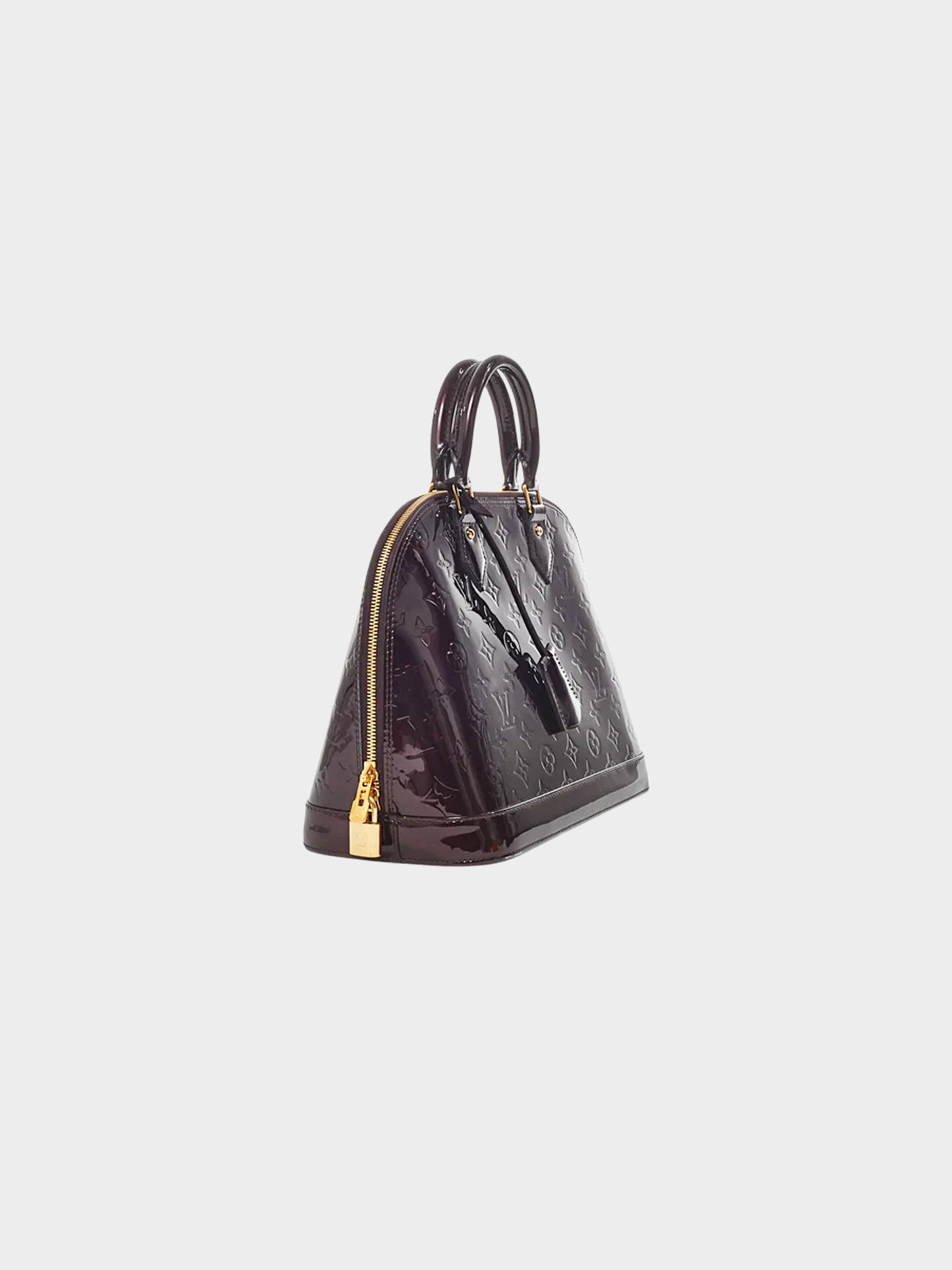 Louis Vuitton 2016 Purple Amarante Vernis Patent Leather Alma BB Handbag