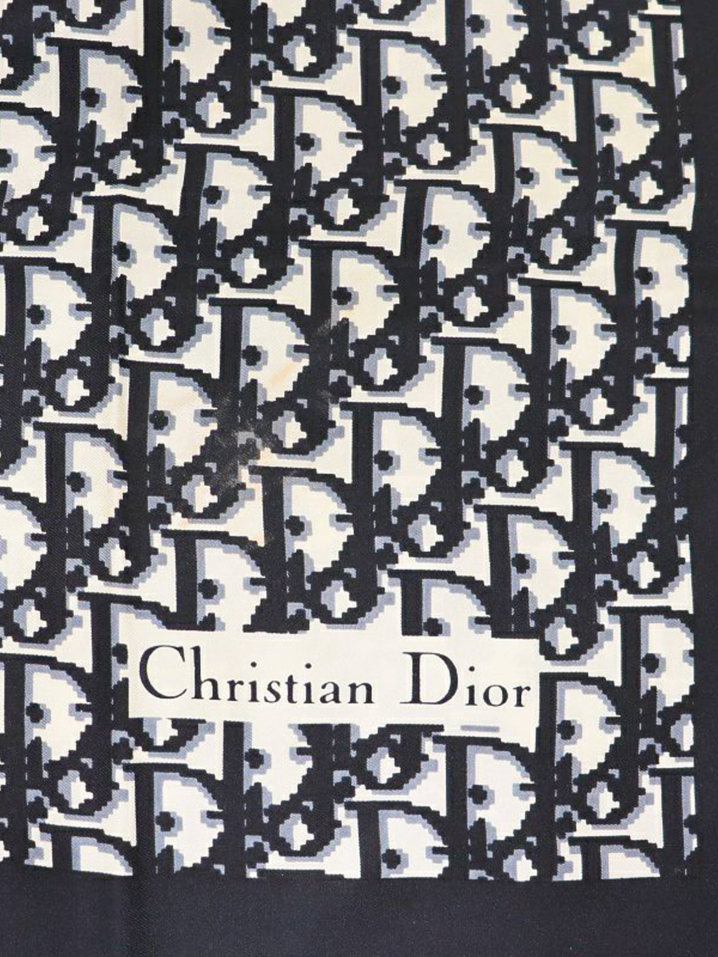 Christian Dior 2020s Black Oblique Monogram Silk Scarf