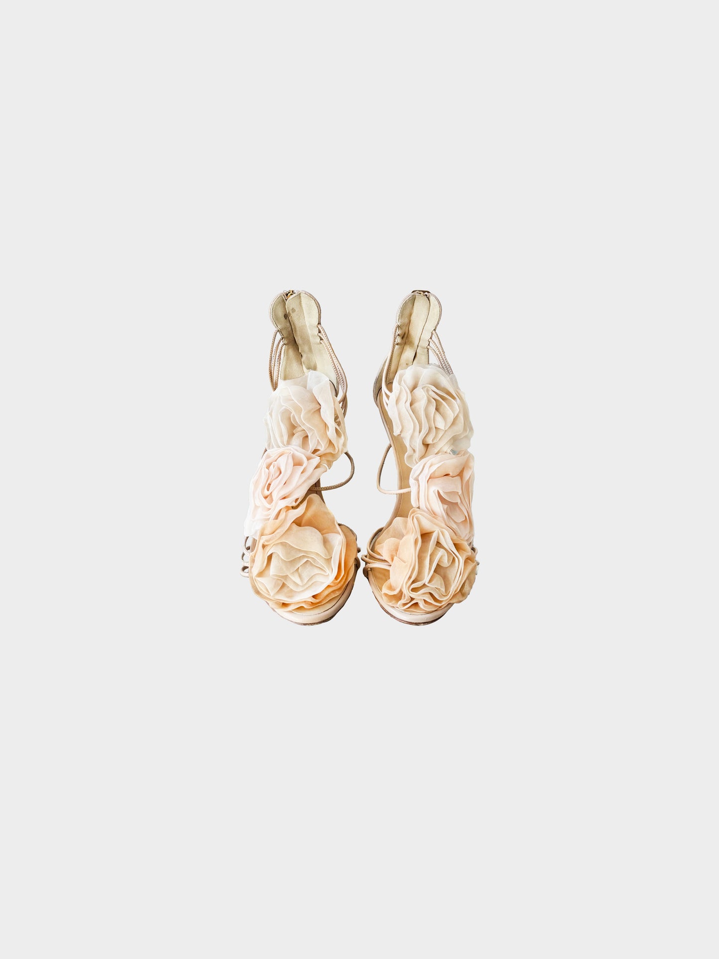 Giuseppe Zanotti 2010s Chiffon Floral Heels
