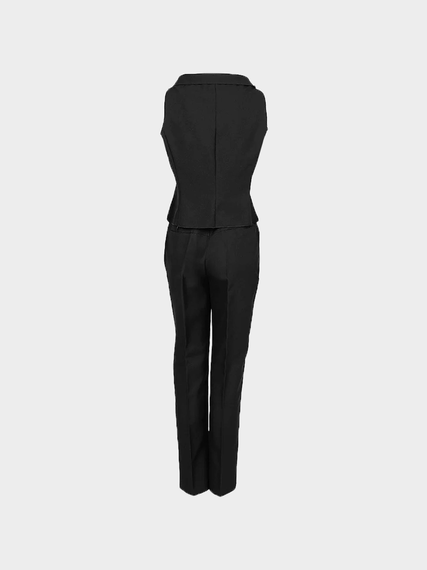 Prada FW 2000 Black Top and Pants Set