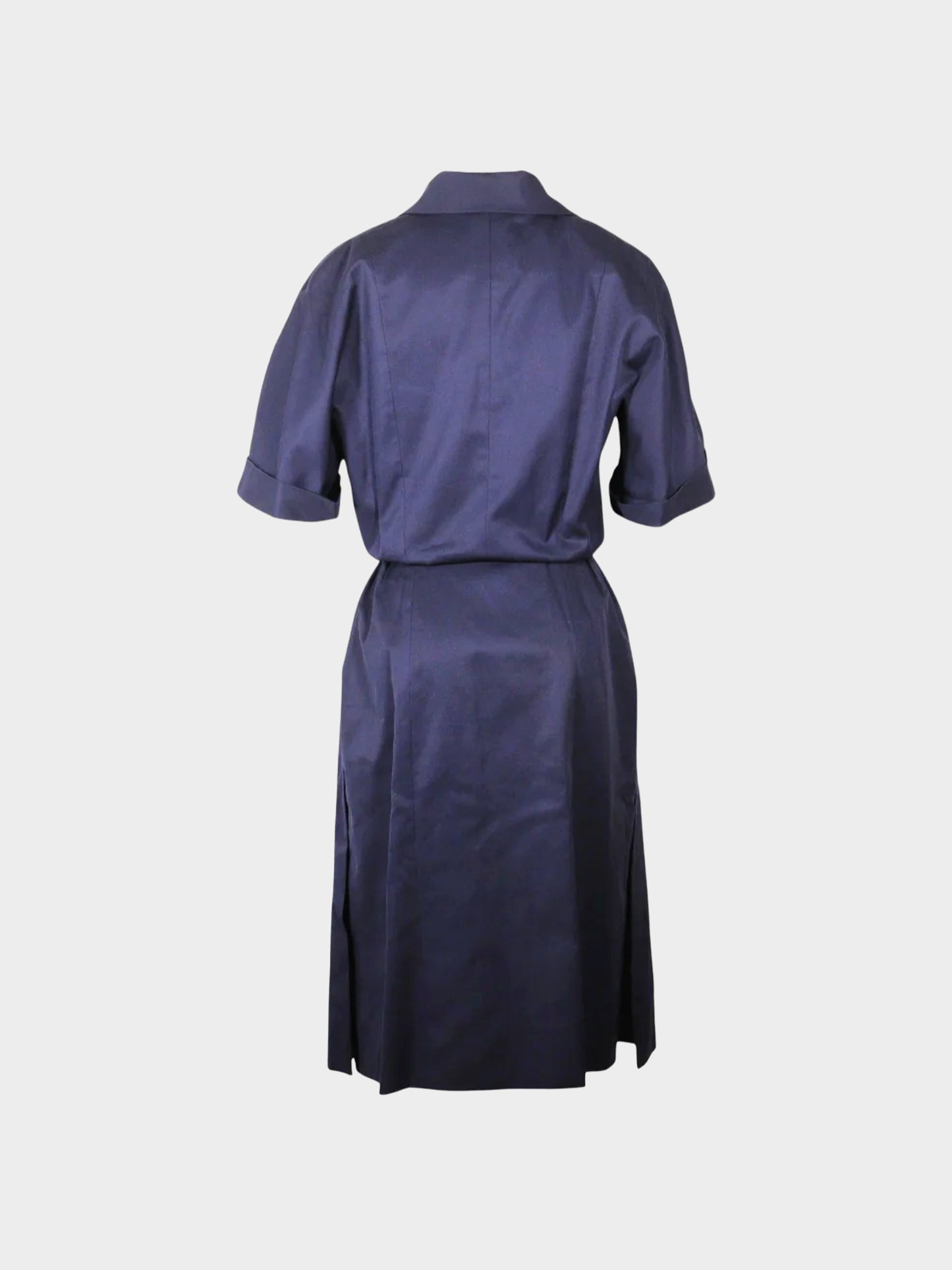 Chanel 1990s Navy Cotton Shirt Dress