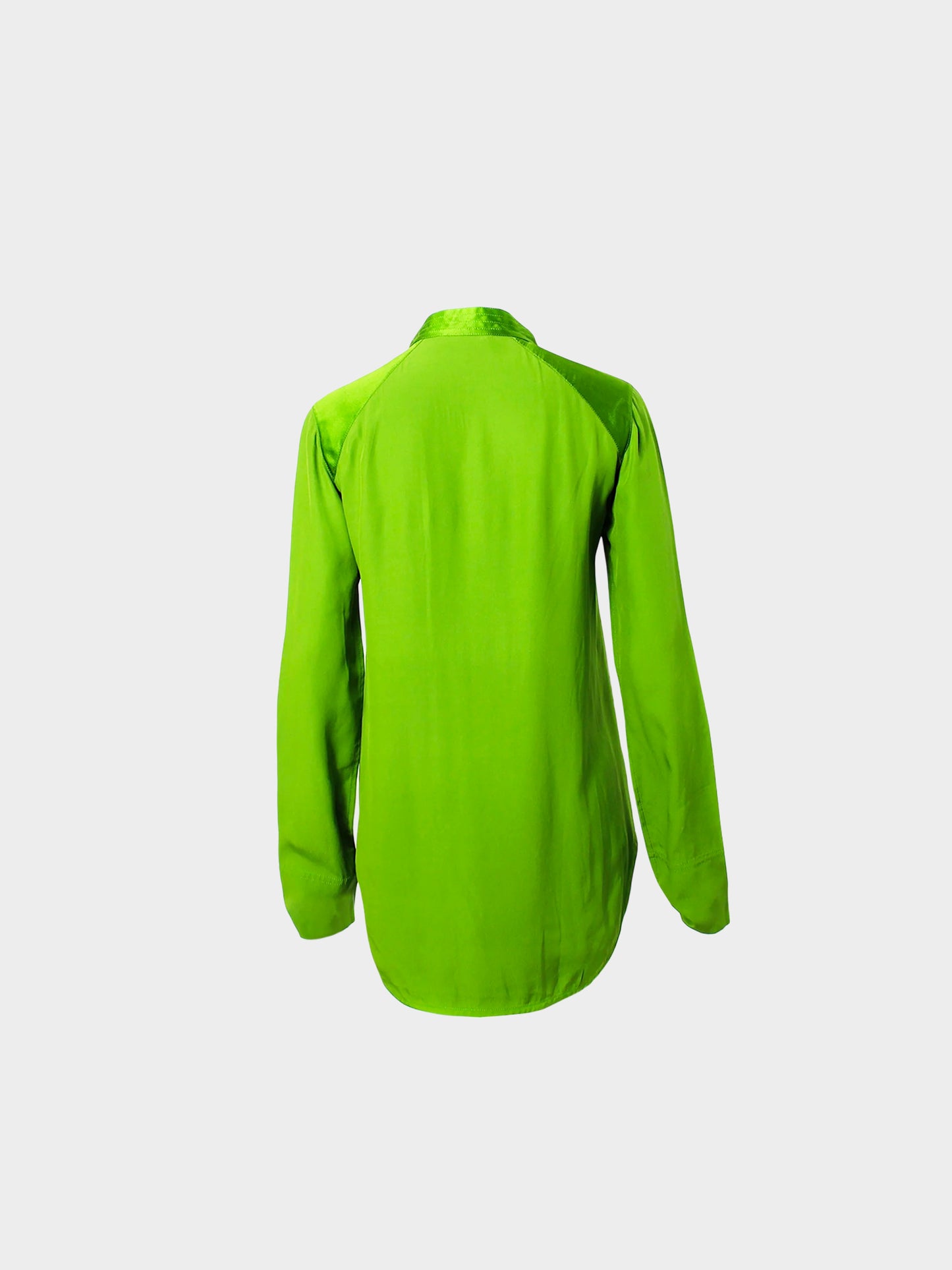 Celine by Phoebe Philo SS 2018 Green Silk Shirt