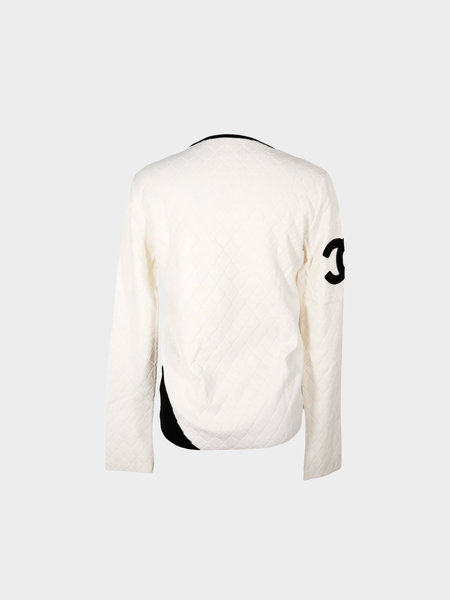 Chanel 2005 Cream Quilted Cambon Sweater