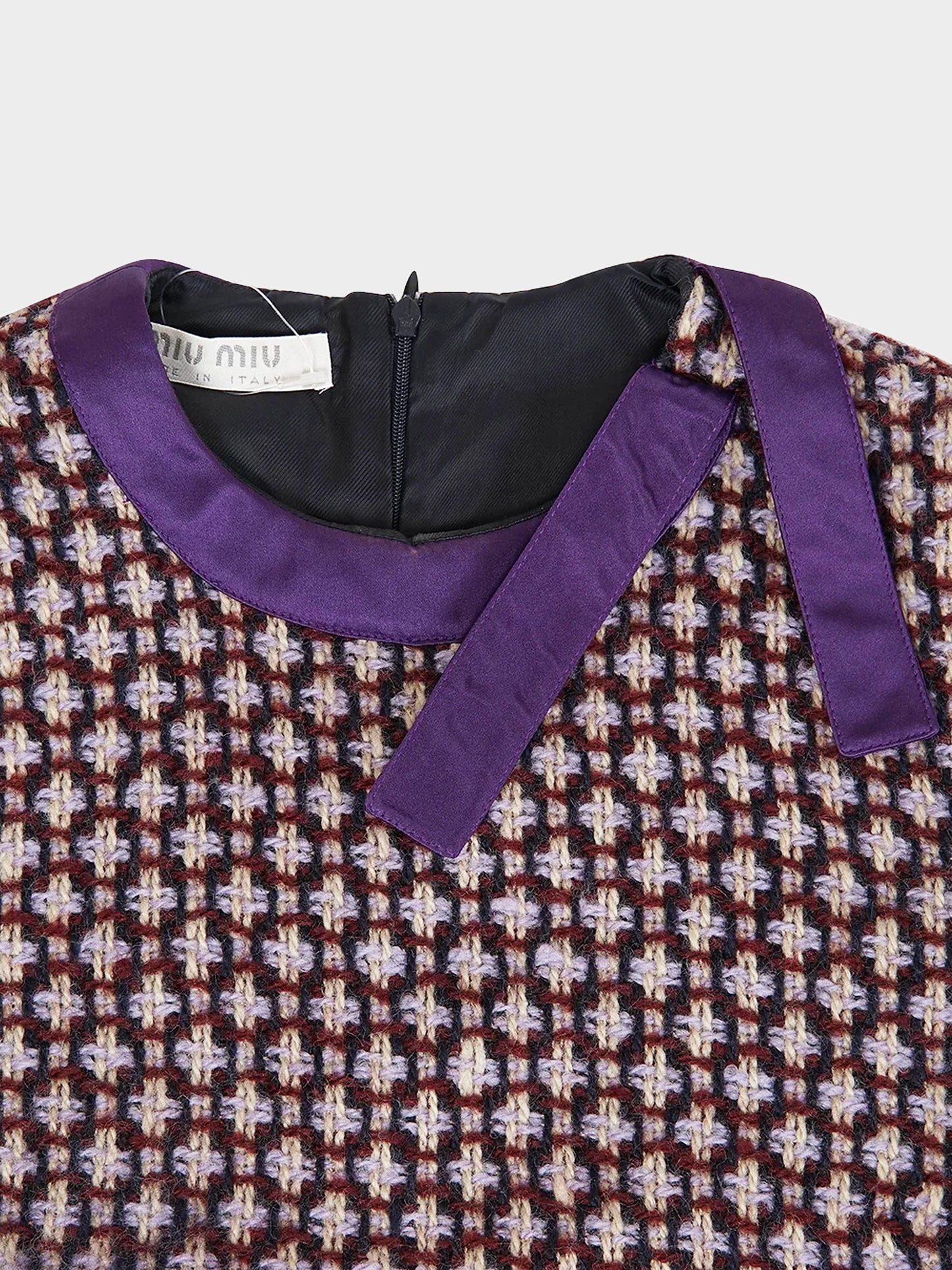 Miu Miu SS 2000 Virgin Wool Check Top and Skirt Set