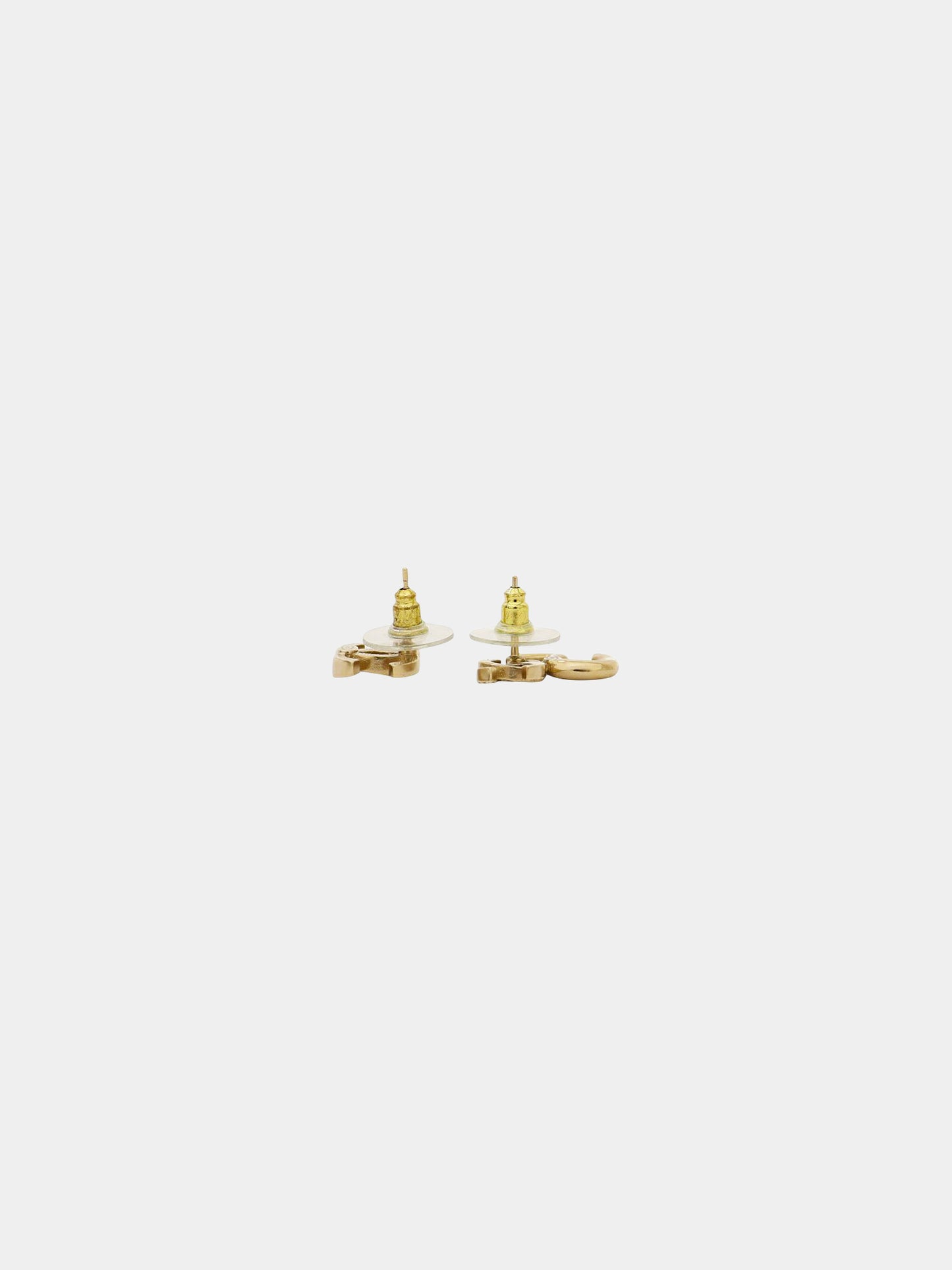 Chanel 2021 Gold Rhinestone Embellished No.5 and CC Earrings