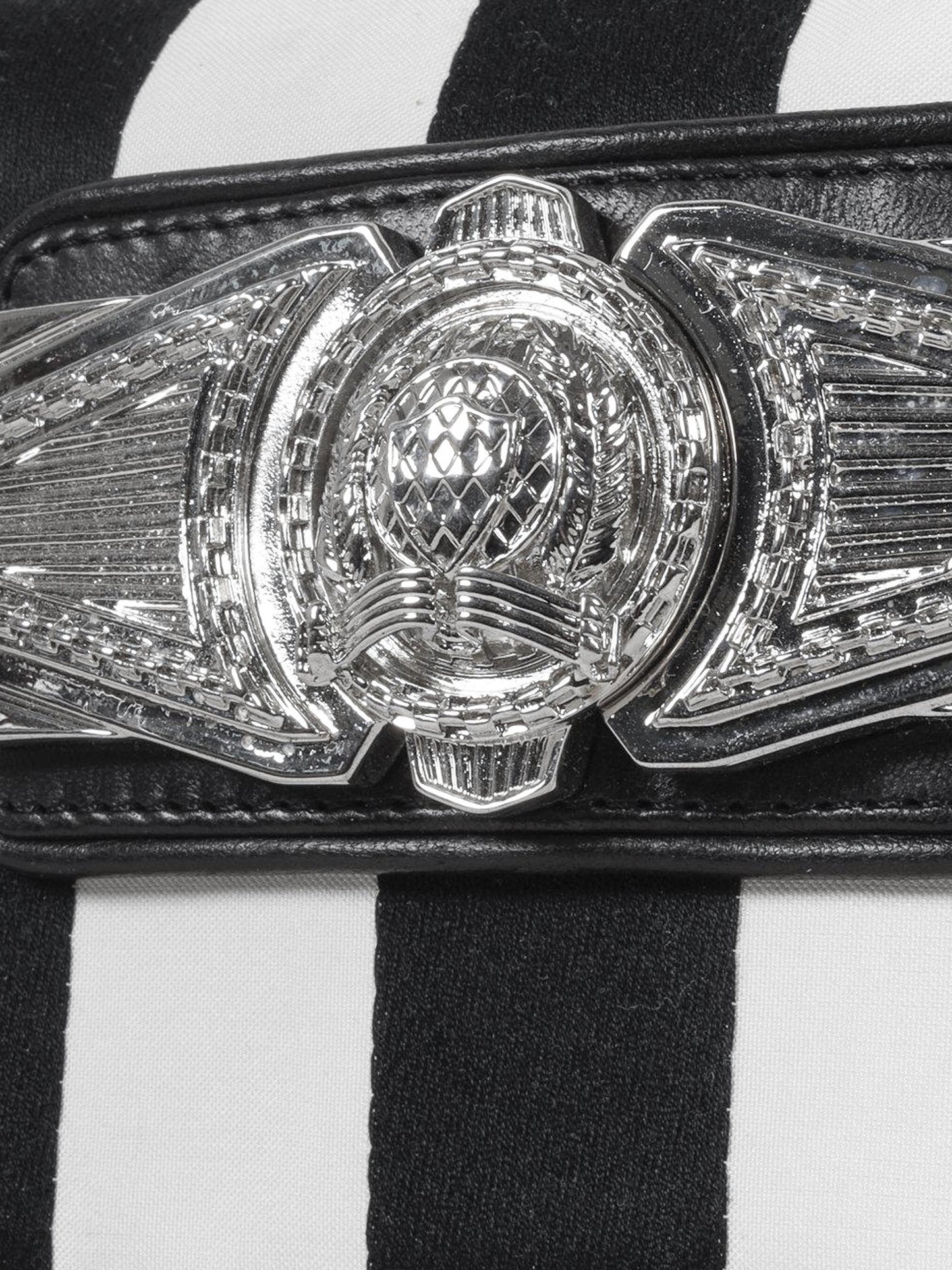 Balmain 2010s Striped Nylon Clutch