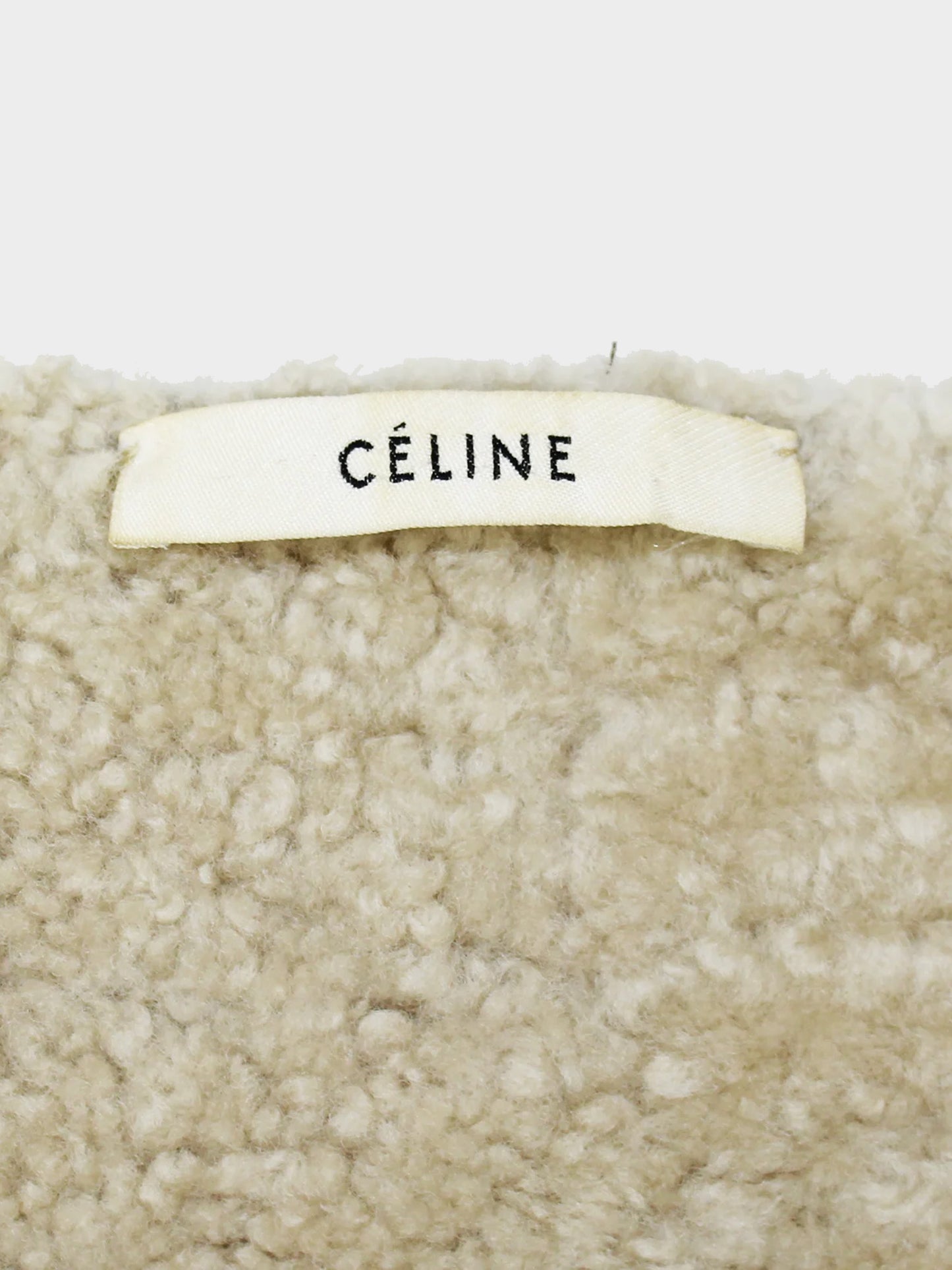 Celine by Phoebe Philo 2010s Dark Brown Leather and Shearling Reversible Coat