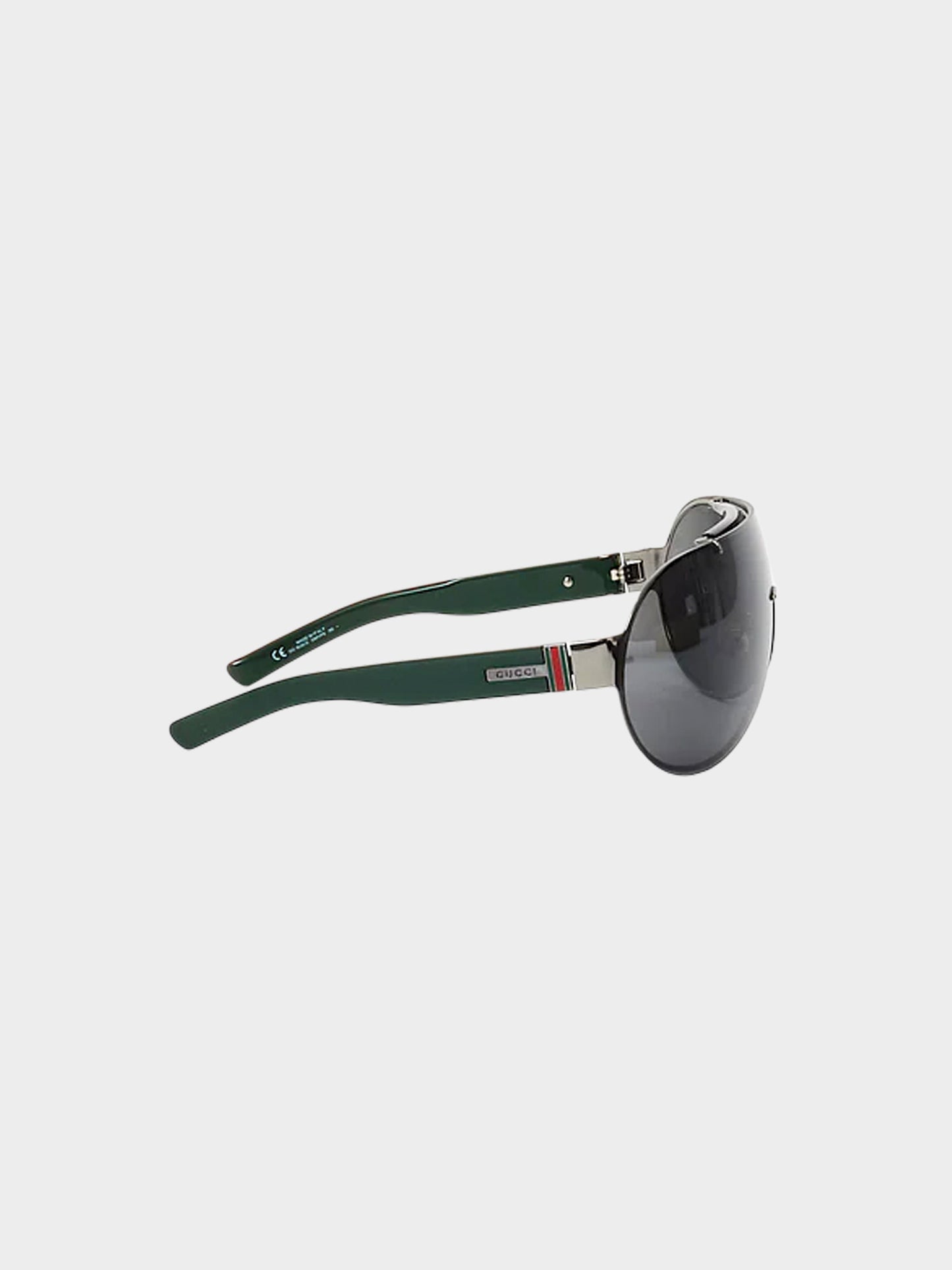 Gucci 2000s Black Web Shield Sunglasses