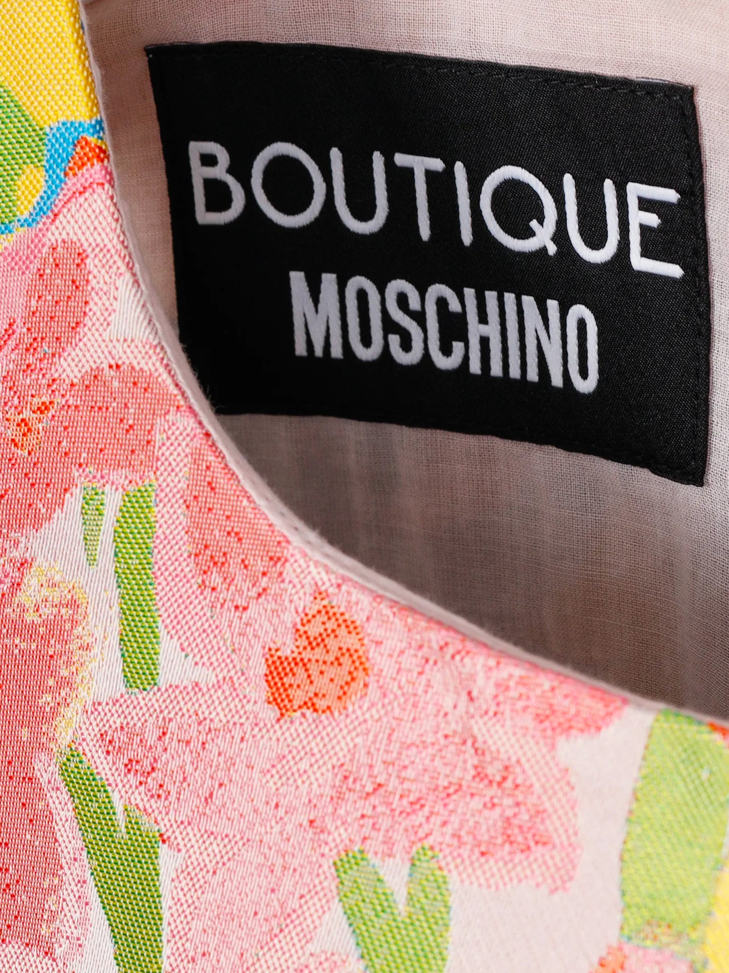 Moschino Boutique 2010s Pastel Floral Jacquard Sheath Dress