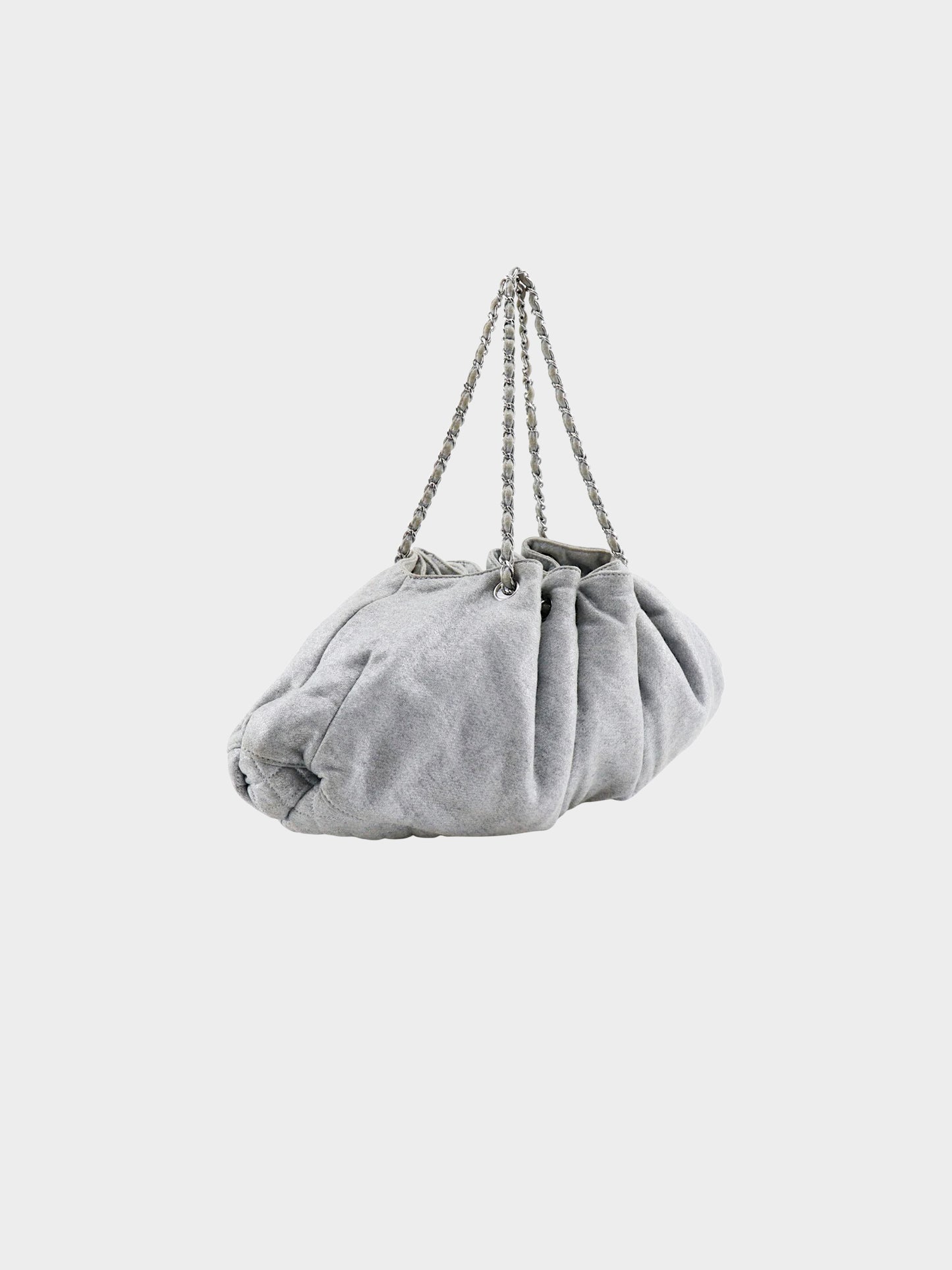 Chanel 2008 Grey Jersey Melrose Cabas Bag