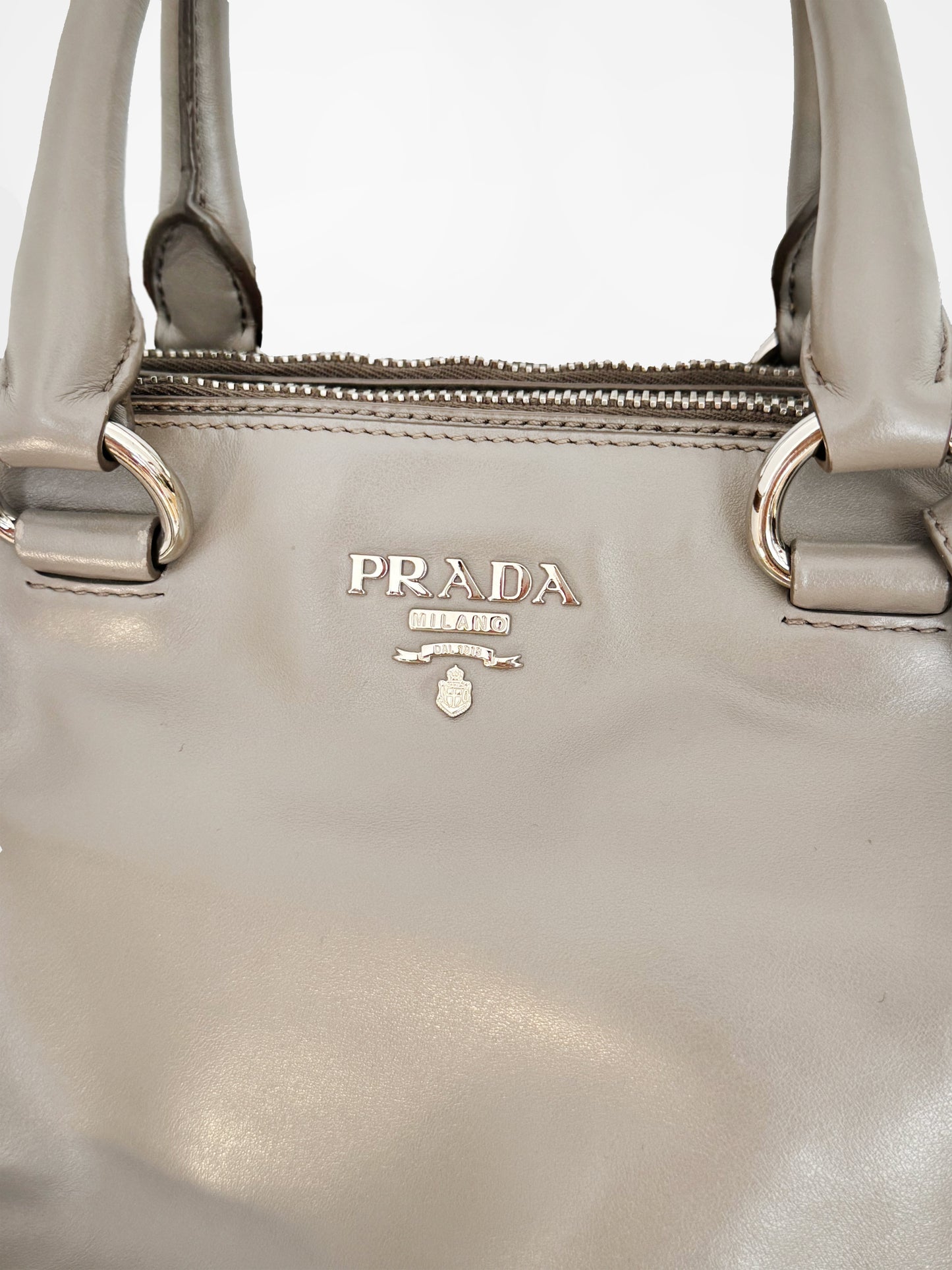 Prada 2022 Grey Boston Bag