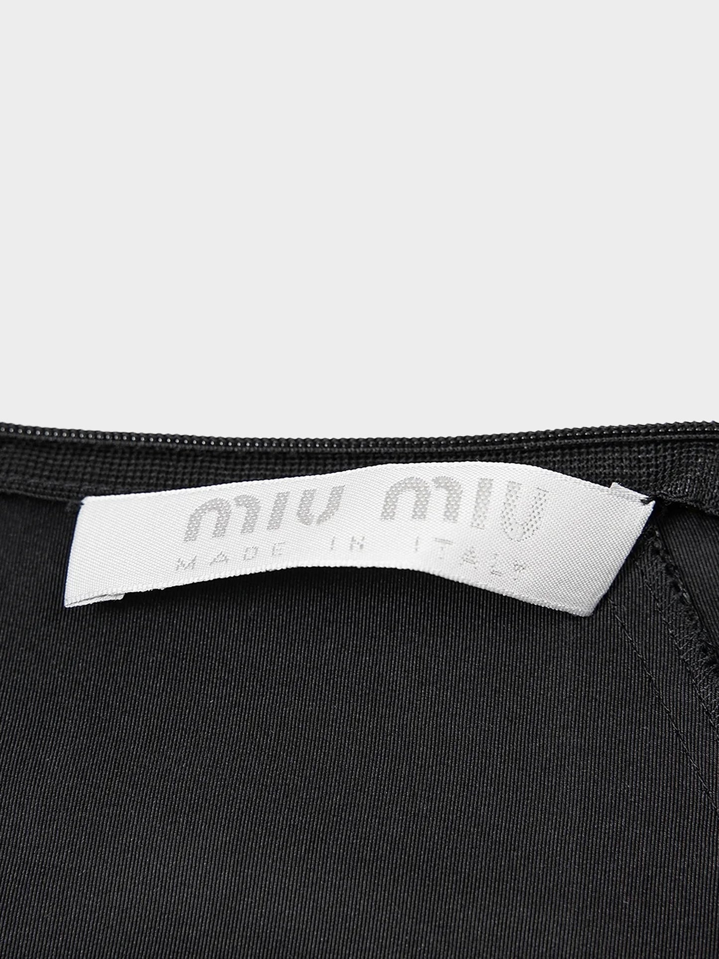 Miu Miu FW 1998 Black Ruffle Trim Top