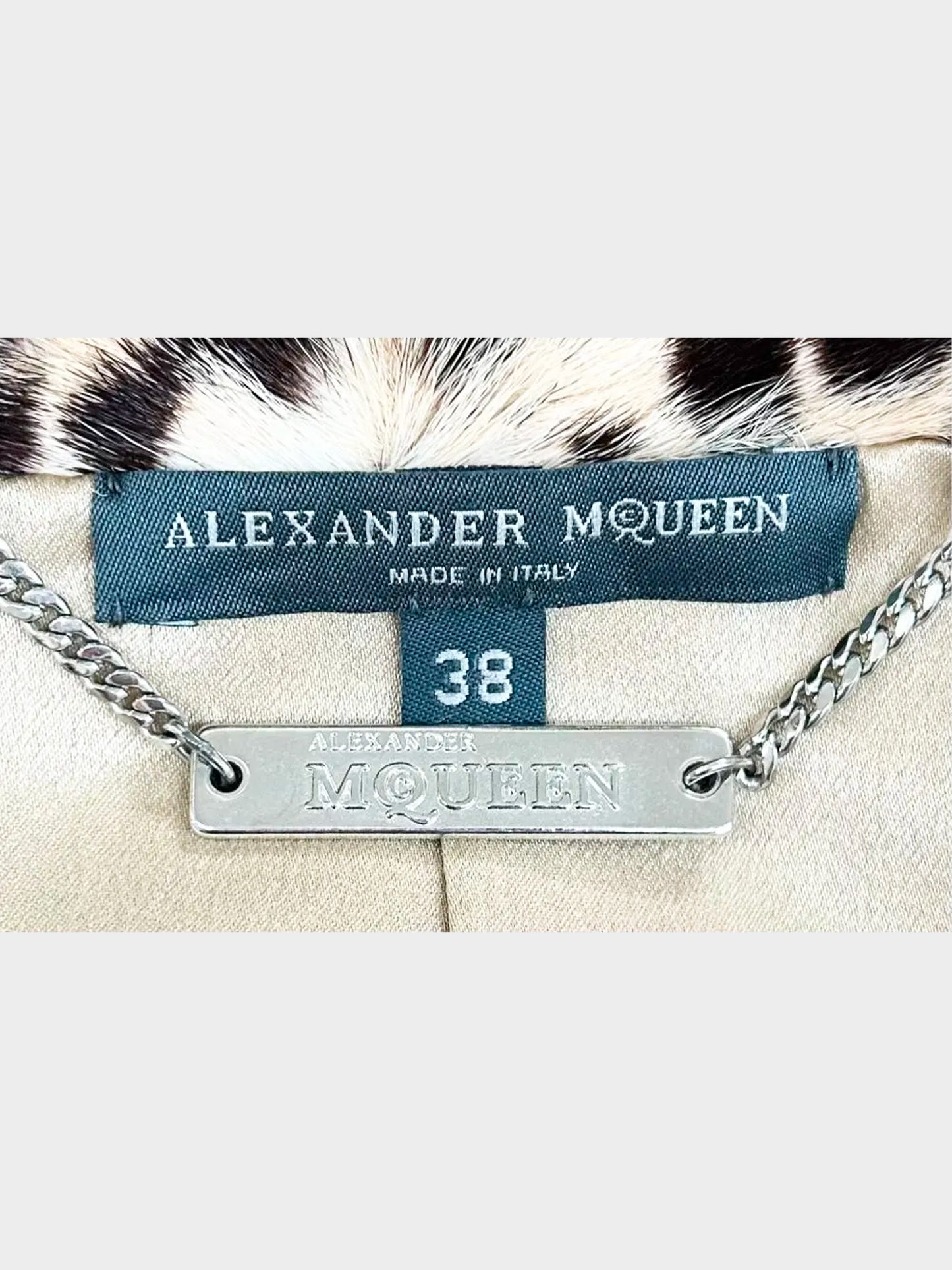 Alexander McQueen 2010 Leopard Print Fur Coat Jacket