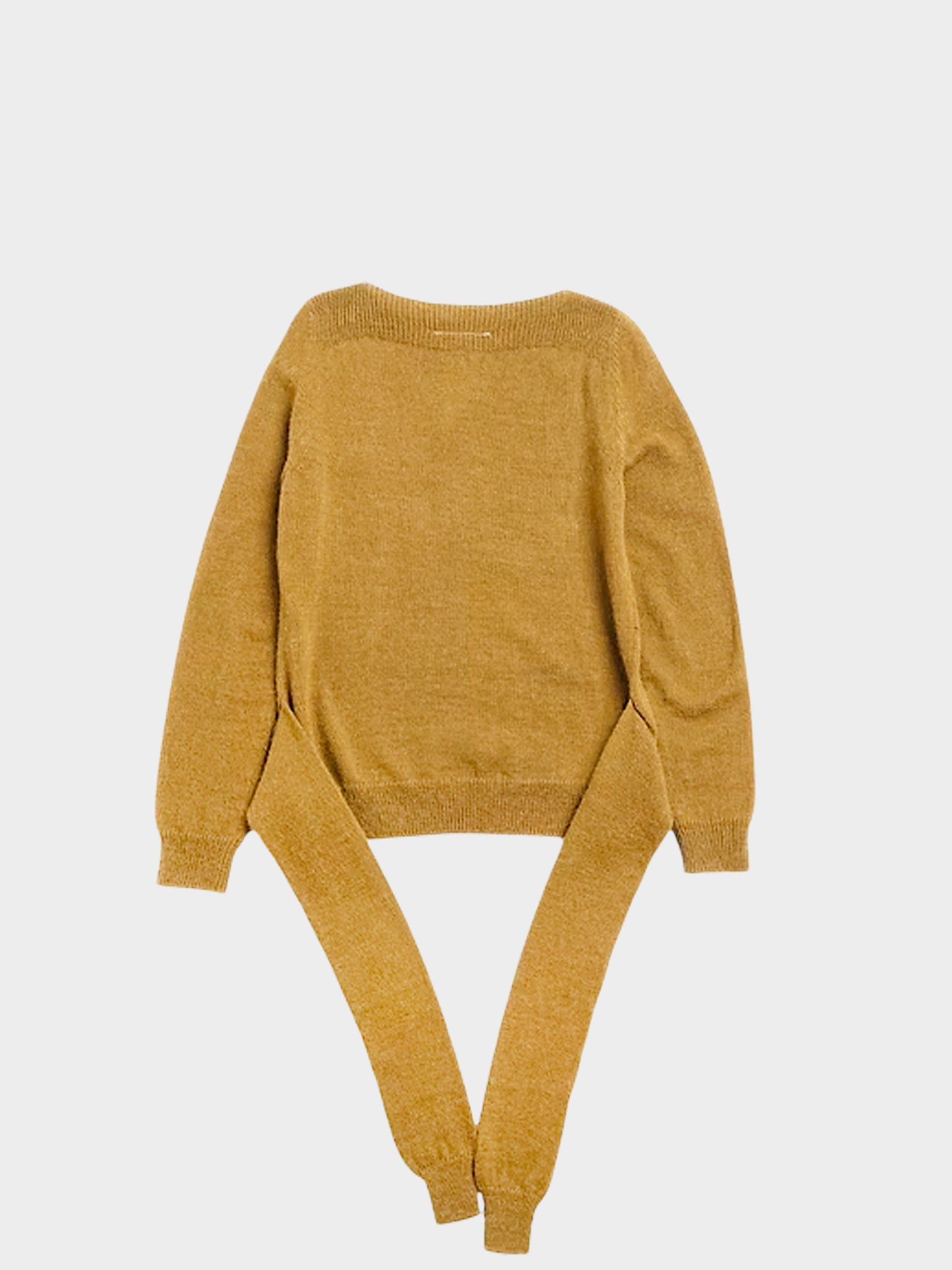 Maison Margiela MM6 AW 2021 Brown Knit Upside-Down Sweater