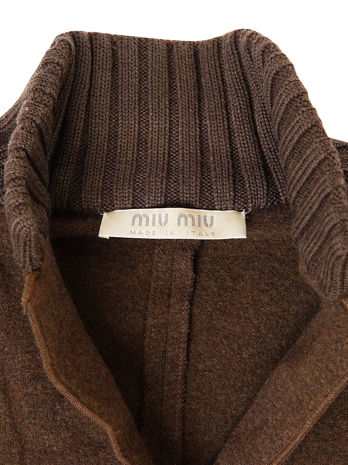 Miu Miu FW 1999 Brown Wool Jacket and Skirt Set