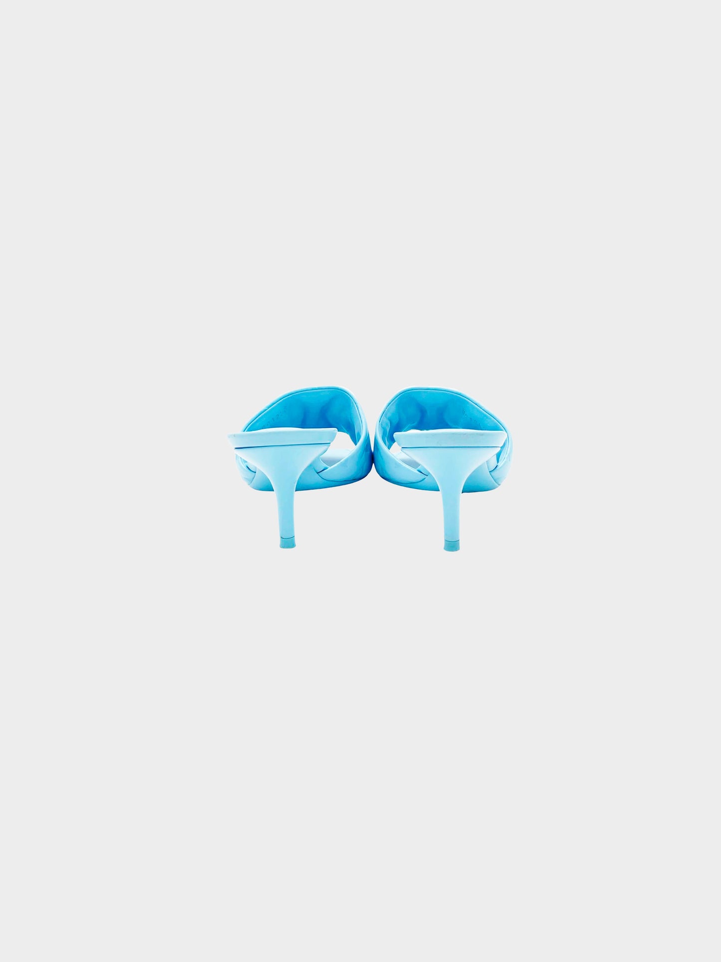 Louis Vuitton 2020 Light Blue Lambskin Leather Monogram Revival Mules