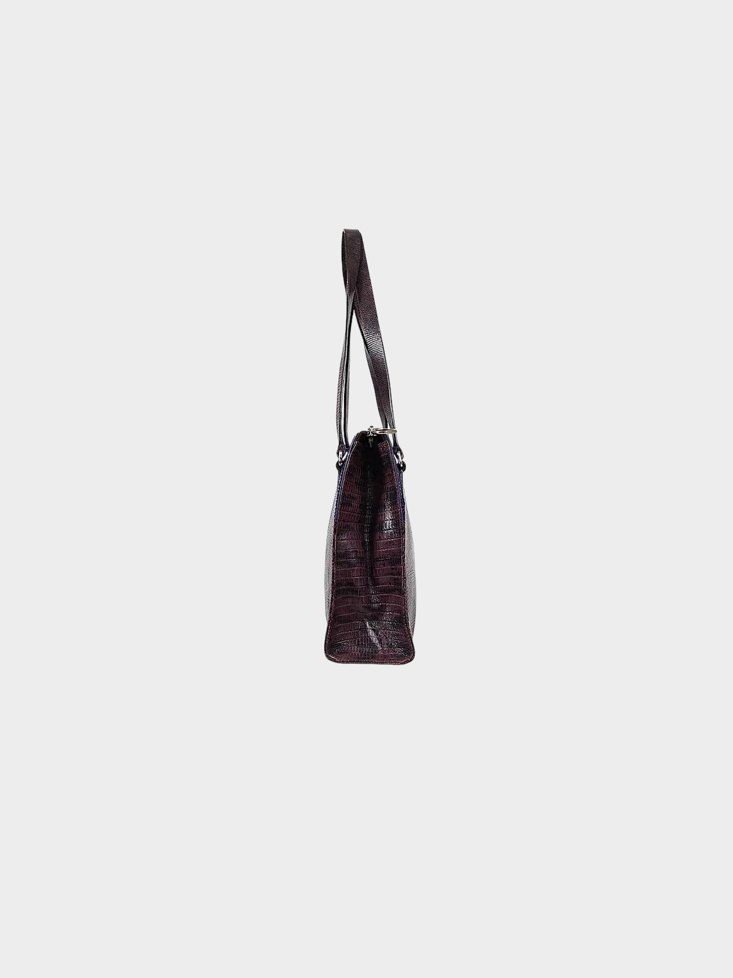 Miu Miu SS 2000 Purple Sequin and Reptile Embossed Leather Bag