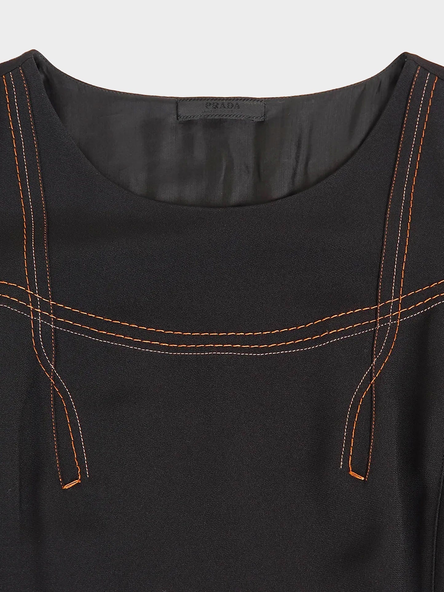 Prada FW 2000 Dark Brown Viscose Blend Dress