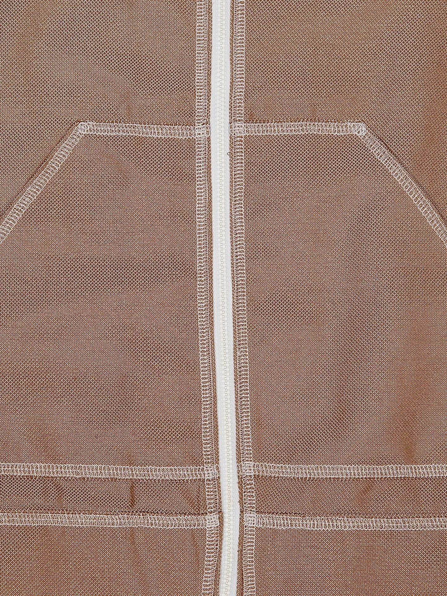 Miu Miu SS 2000 Brown Nylon Contrast Stitching Jacket