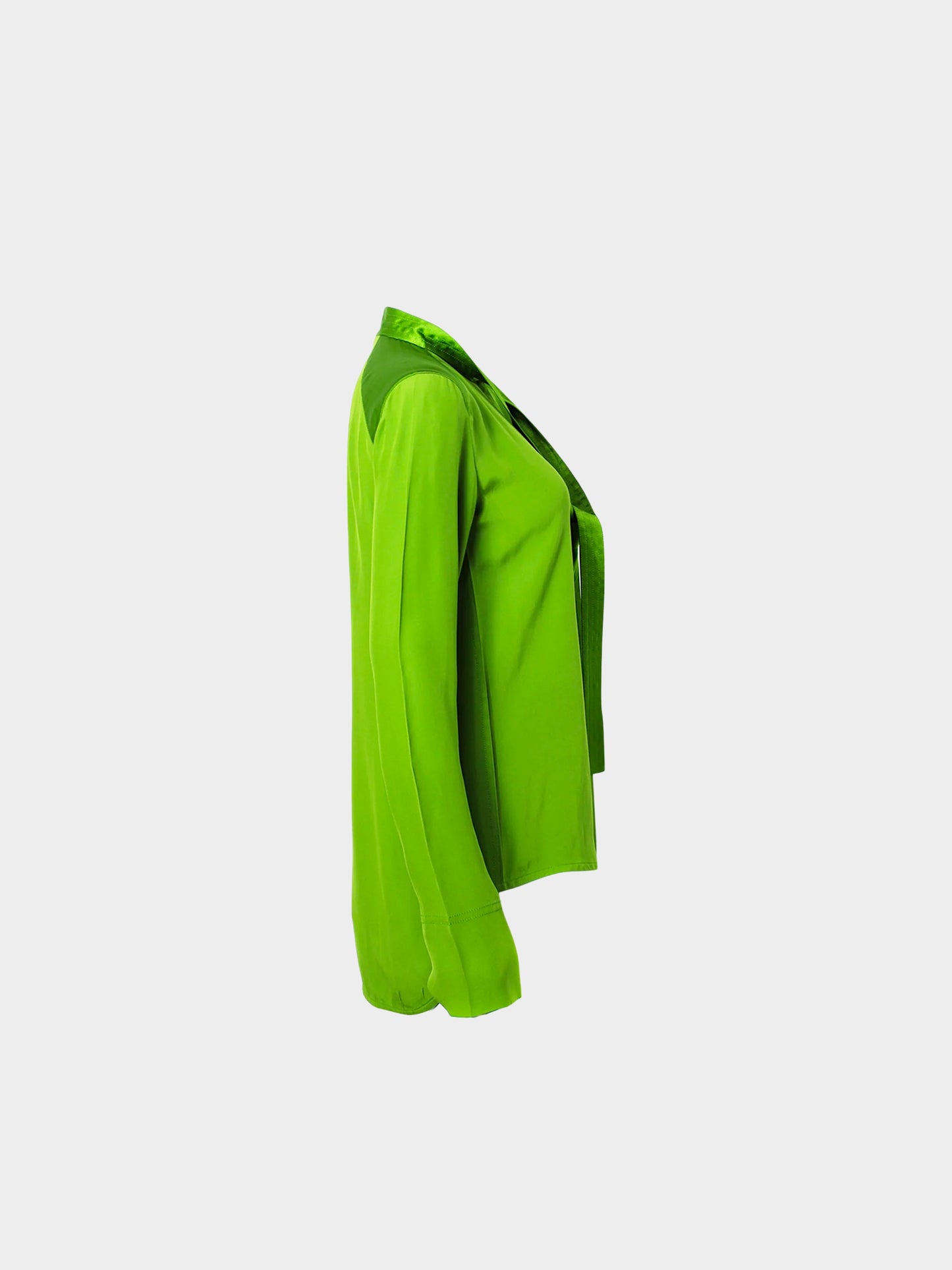 Celine by Phoebe Philo SS 2018 Green Silk Shirt