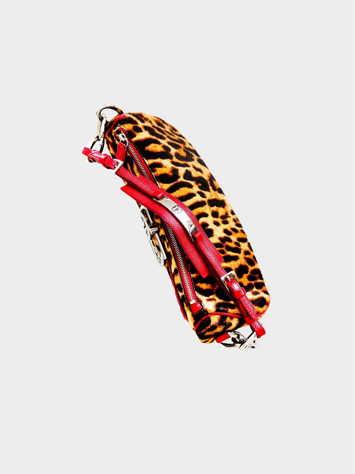 Christian Dior Fall 2004 Leopard Pony Hair Diva Baguette Bag