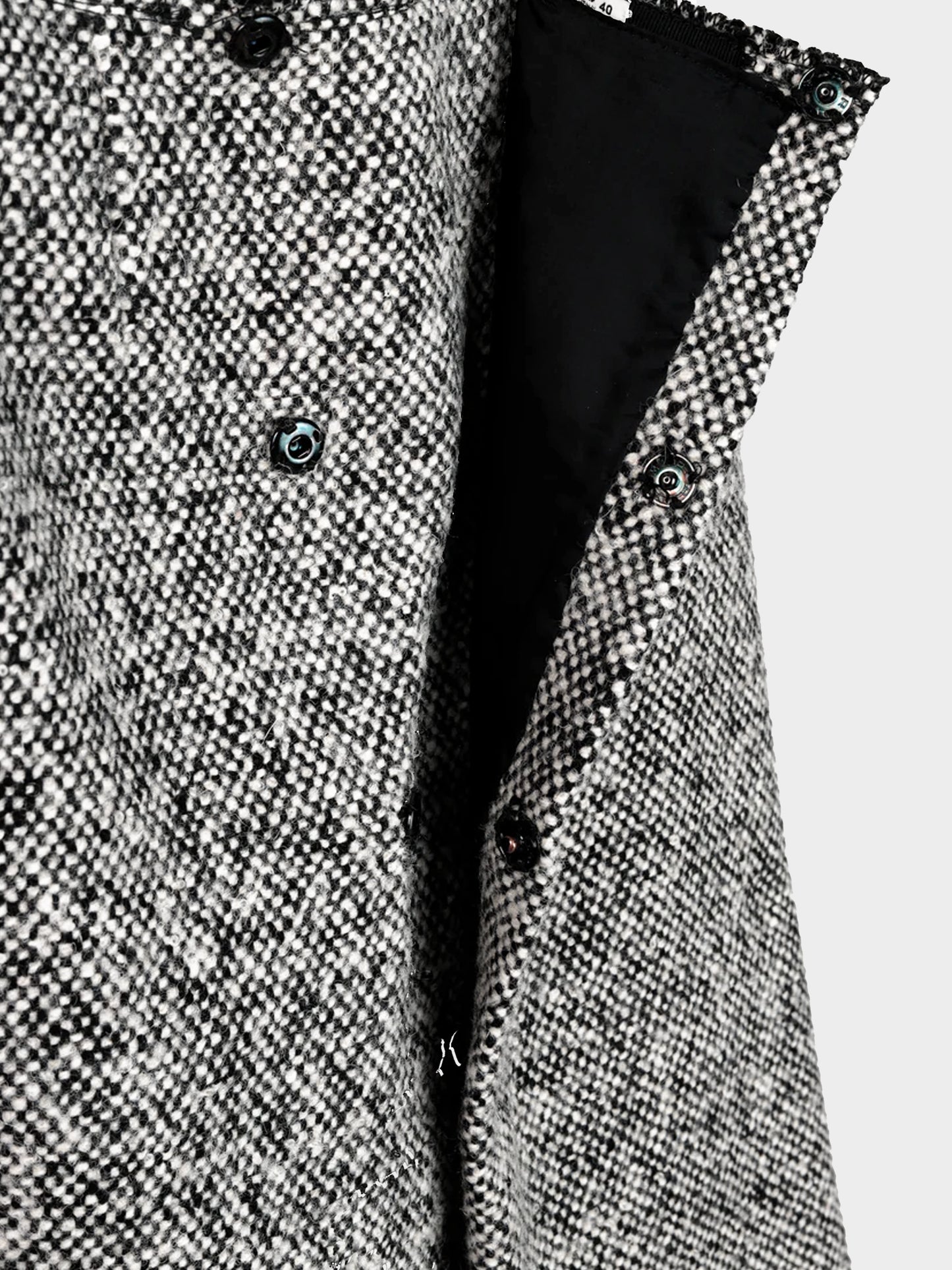 Miu Miu 2000s Mottled Wool Tweed Wrap Skirt