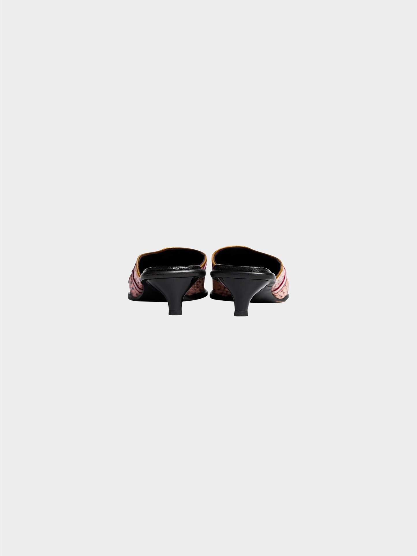 Miu Miu SS 2000 Dark Brown Leather 3 Pointed Toe Mules