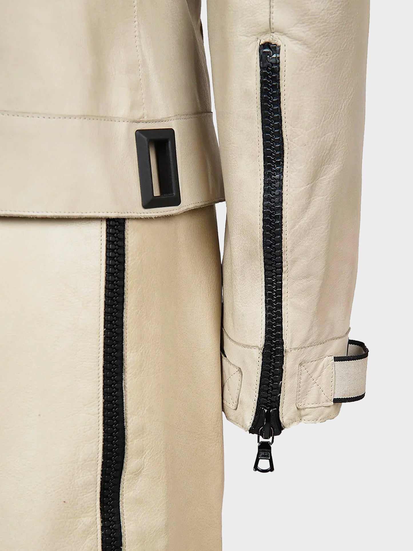 Miu Miu SS 2000 Beige Leather Jacket and Skirt Set