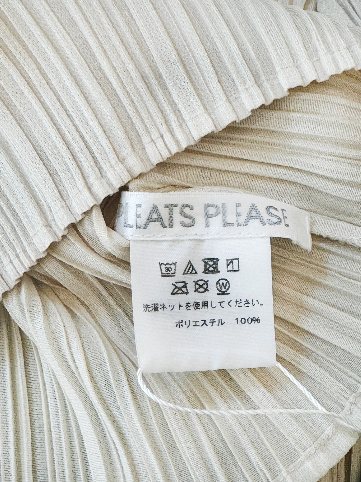 Issey Miyake 2021 Beige Long Sleeve Cropped Top