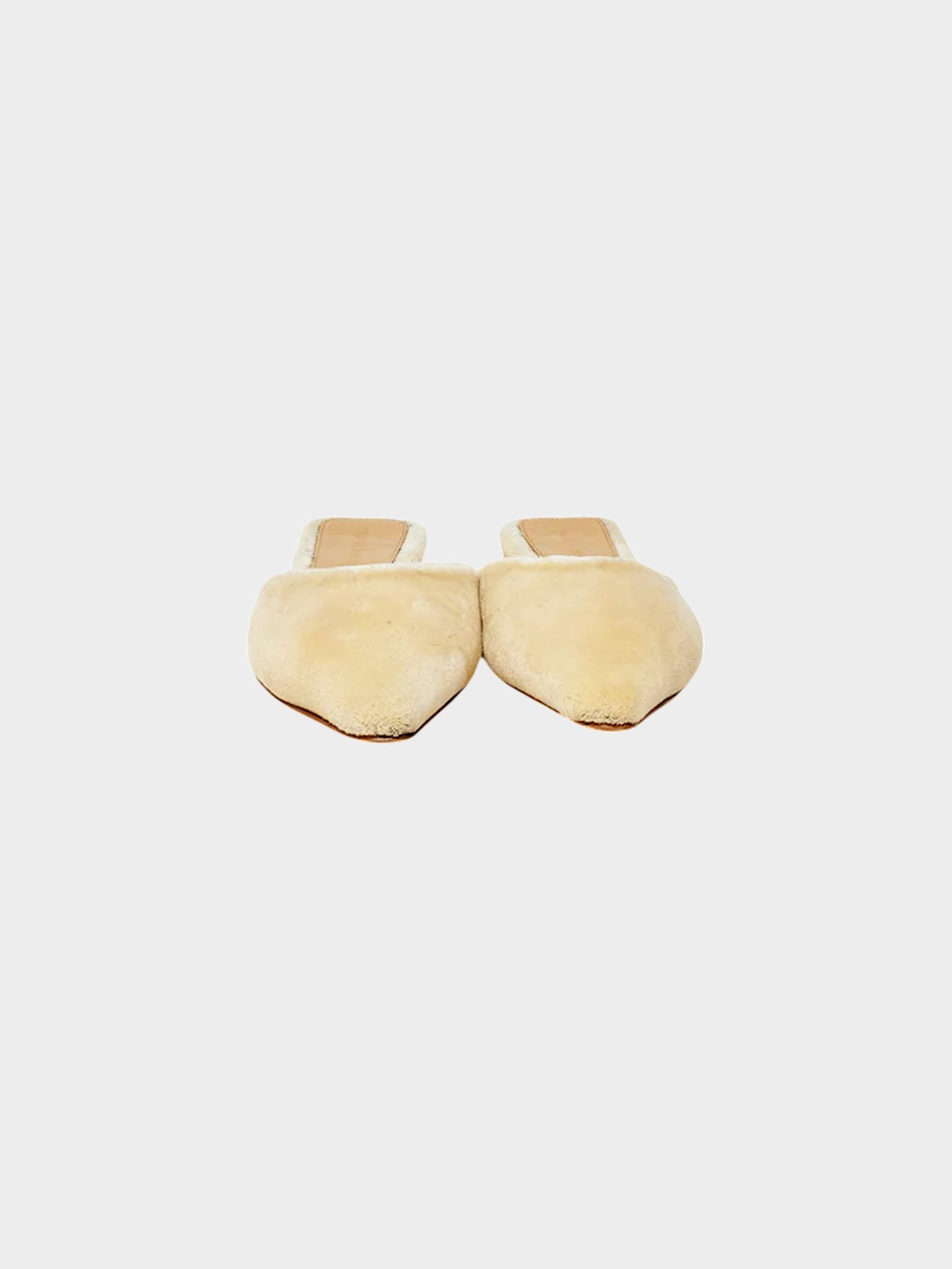 Bottega Veneta 2021 Beige Shearling Mules
