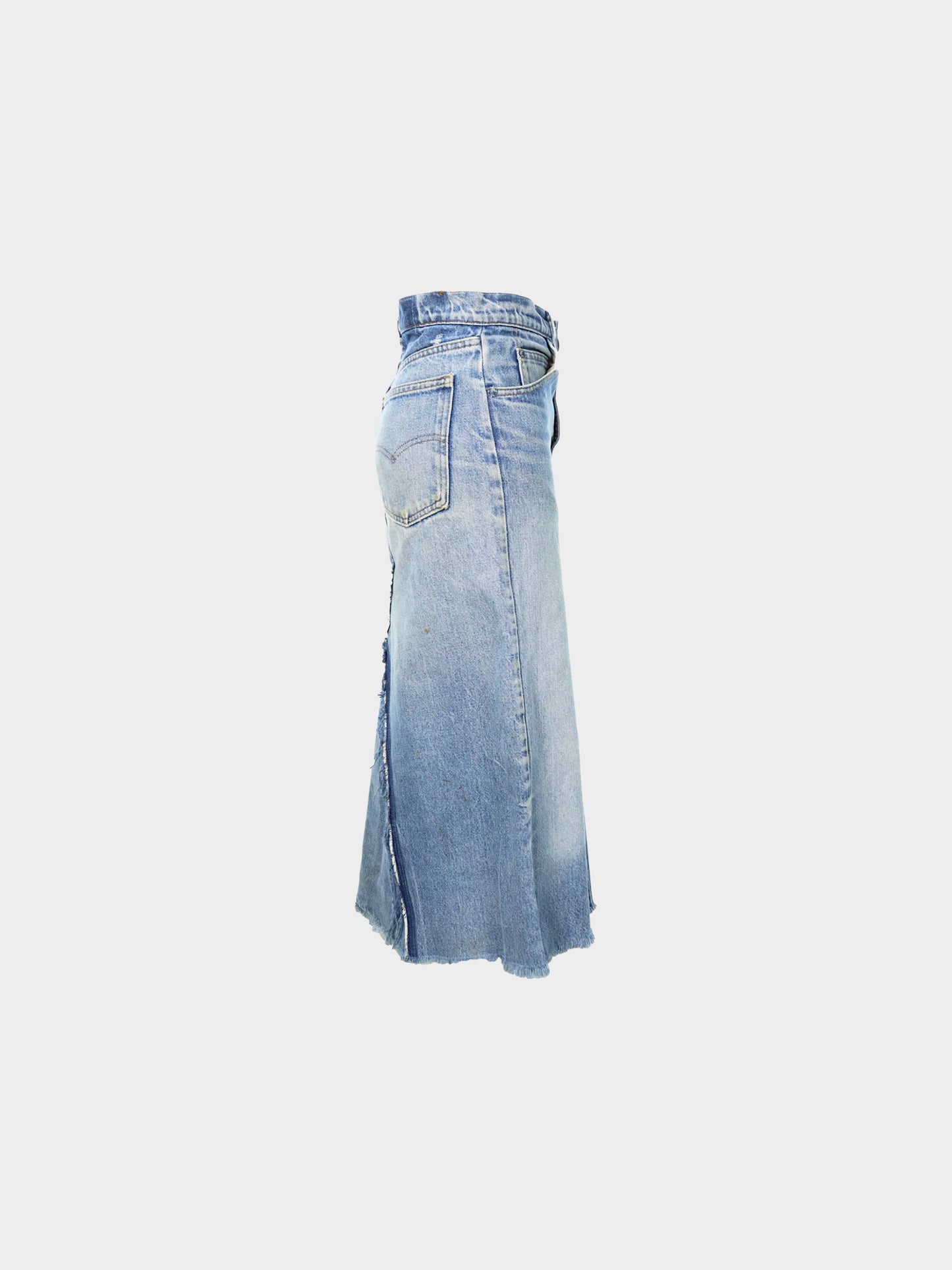 Maison Martin Margiela SS 1995 Denim Deconstructed Distressed Skirt