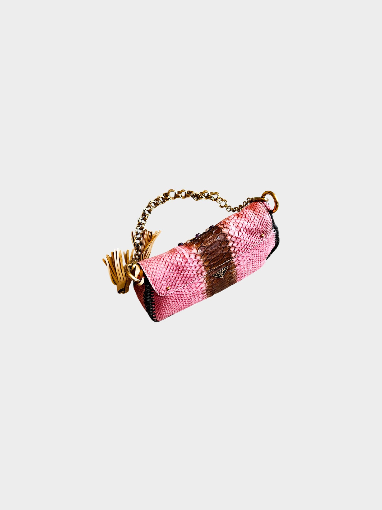 Prada 2004 Pink Python Leather Bag