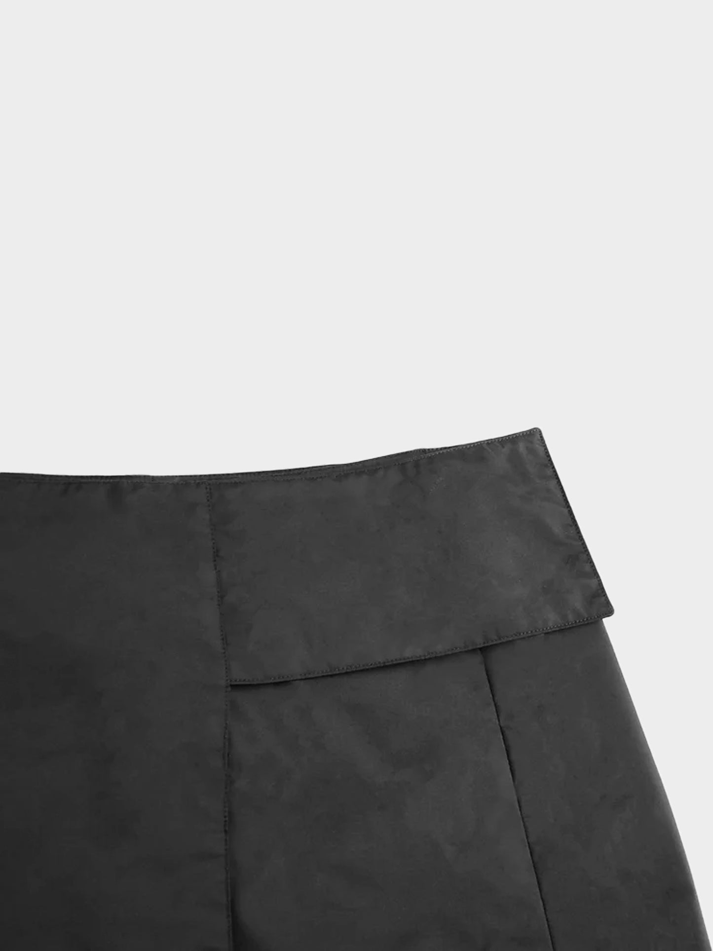 Miu Miu SS 1999 Black Padded Nylon Skirt