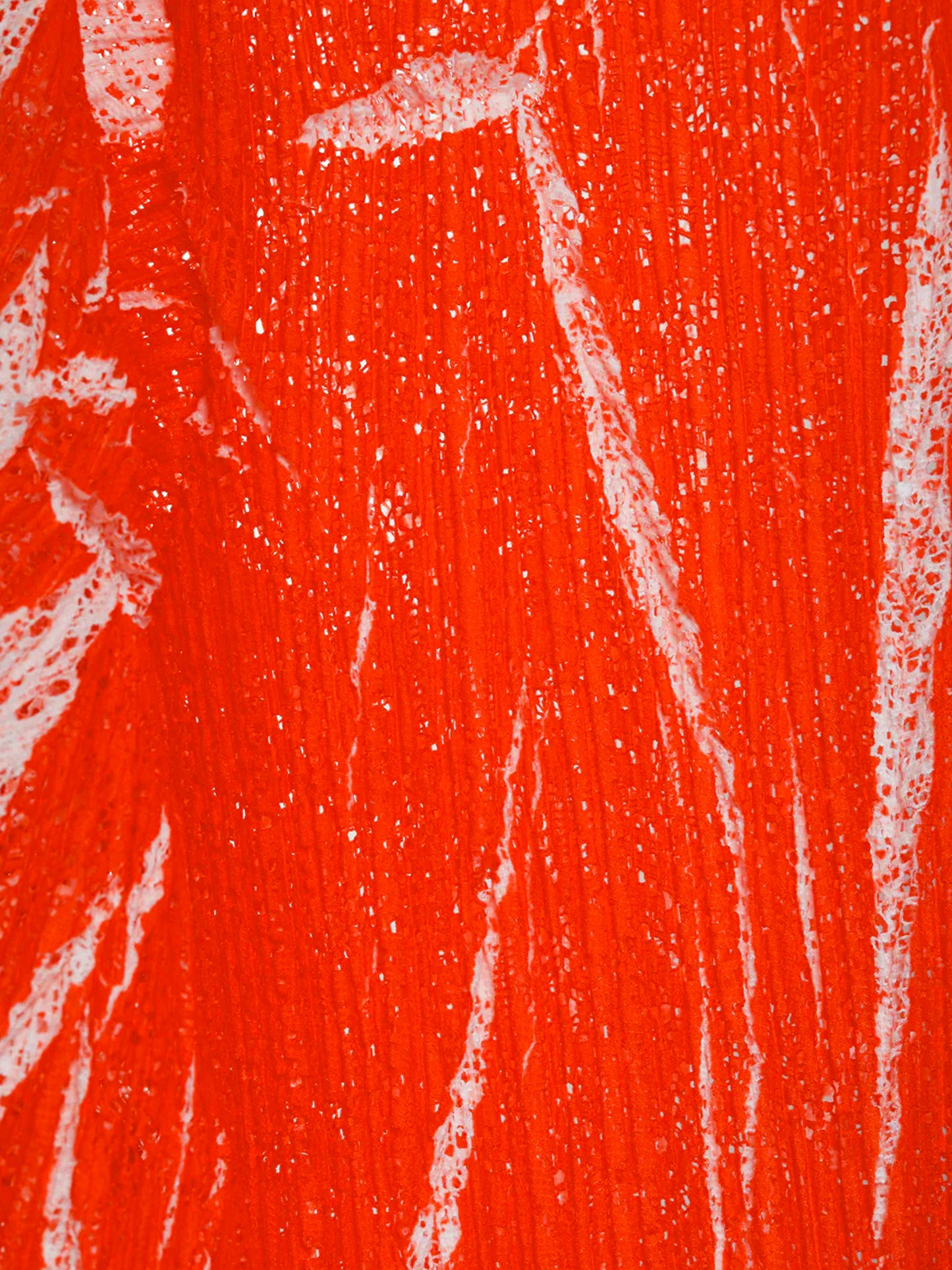 Issey Miyake 1990s Red Speckled Abstract Print Crinkle-Effect Pleated Jacket