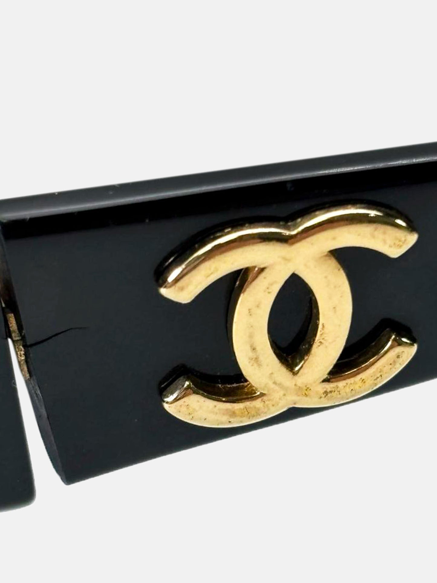 Chanel 2000s Black Square CC Sunglasses