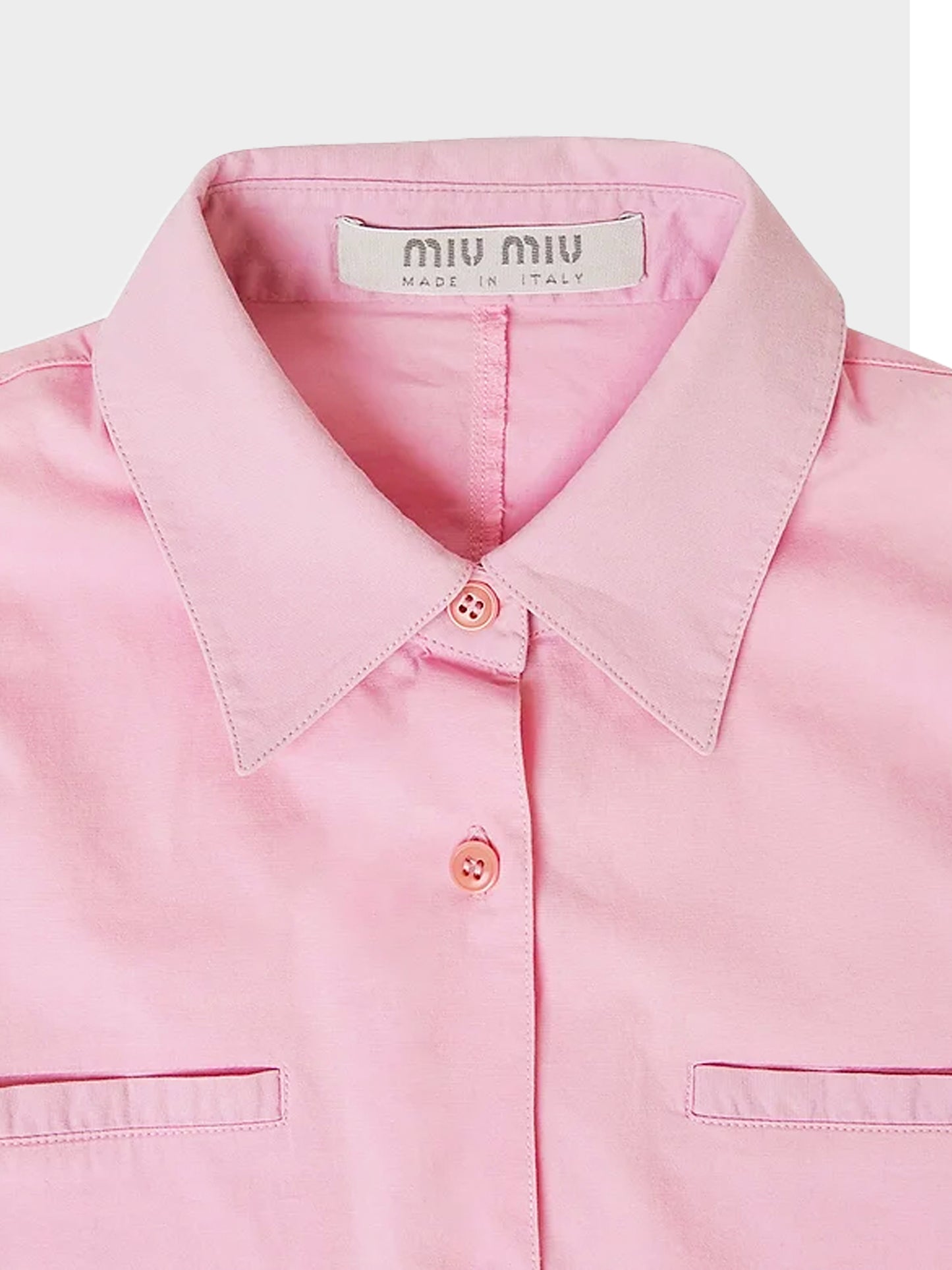 Miu Miu SS 2000 Runway Pink Classic Collar Shirt