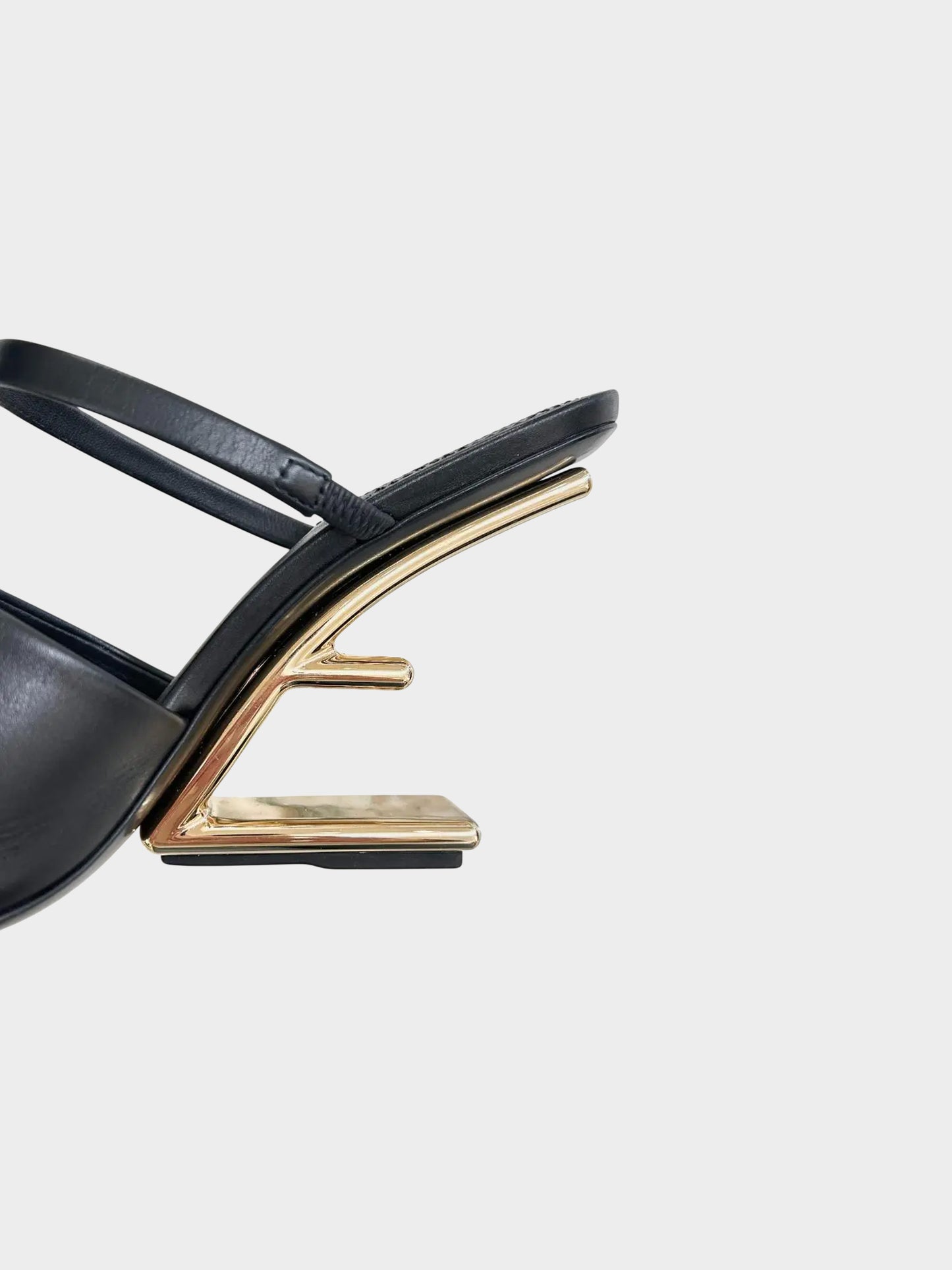 Fendi SS 2020 Black Leather First Mules