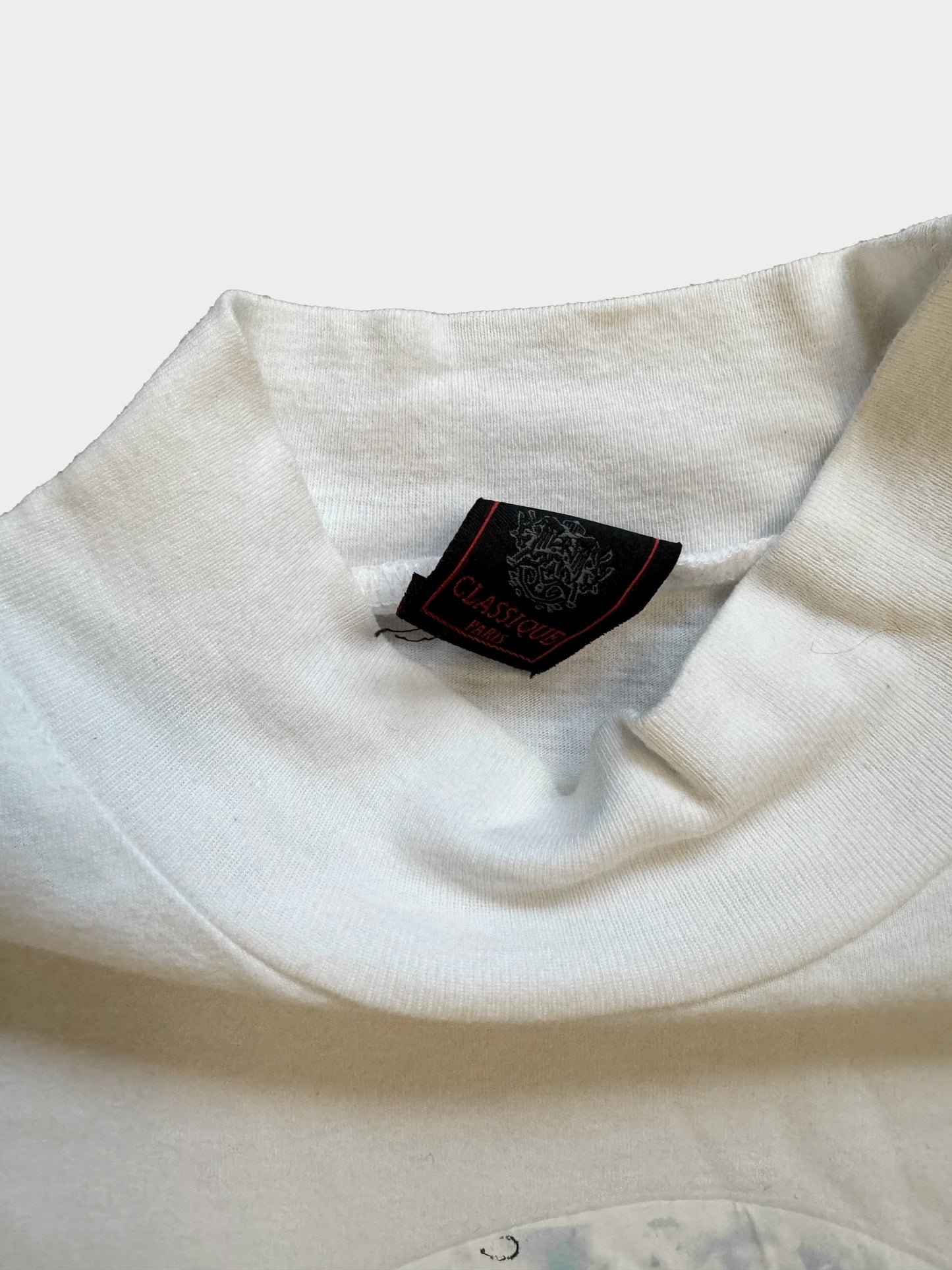 Jean Paul Gaultier 2000s White Tattoo Graphic Logo Print Top