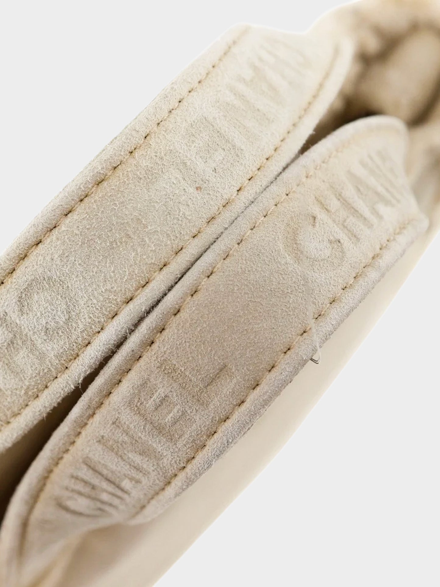 Chanel 1998 Beige Suede Faux Fur Trim Mini Tote Bag