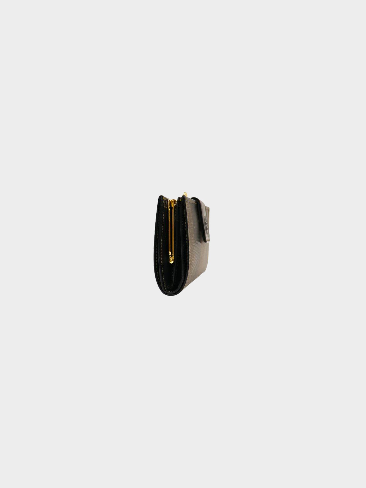Fendi 1990s Pecan Coated Canvas Wallet