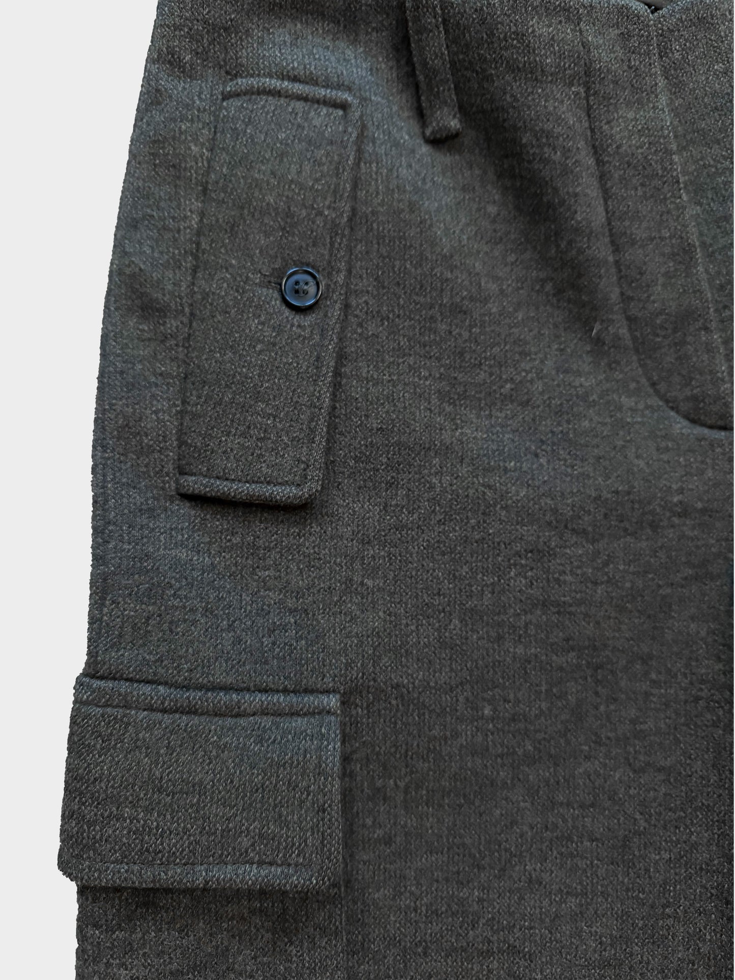 Prada 2010s Grey Wool Cargo Pants