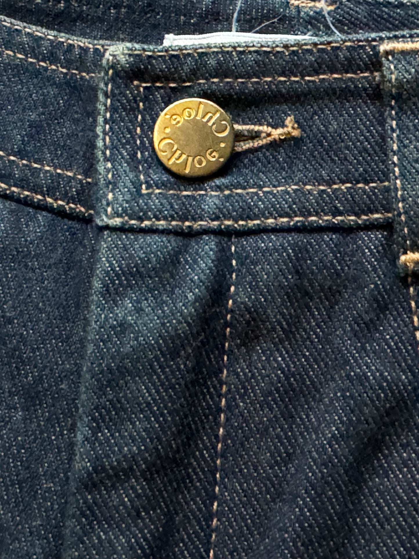 Chloe SS 2001 Sequin Embellished Horse Motif Flared Jeans
